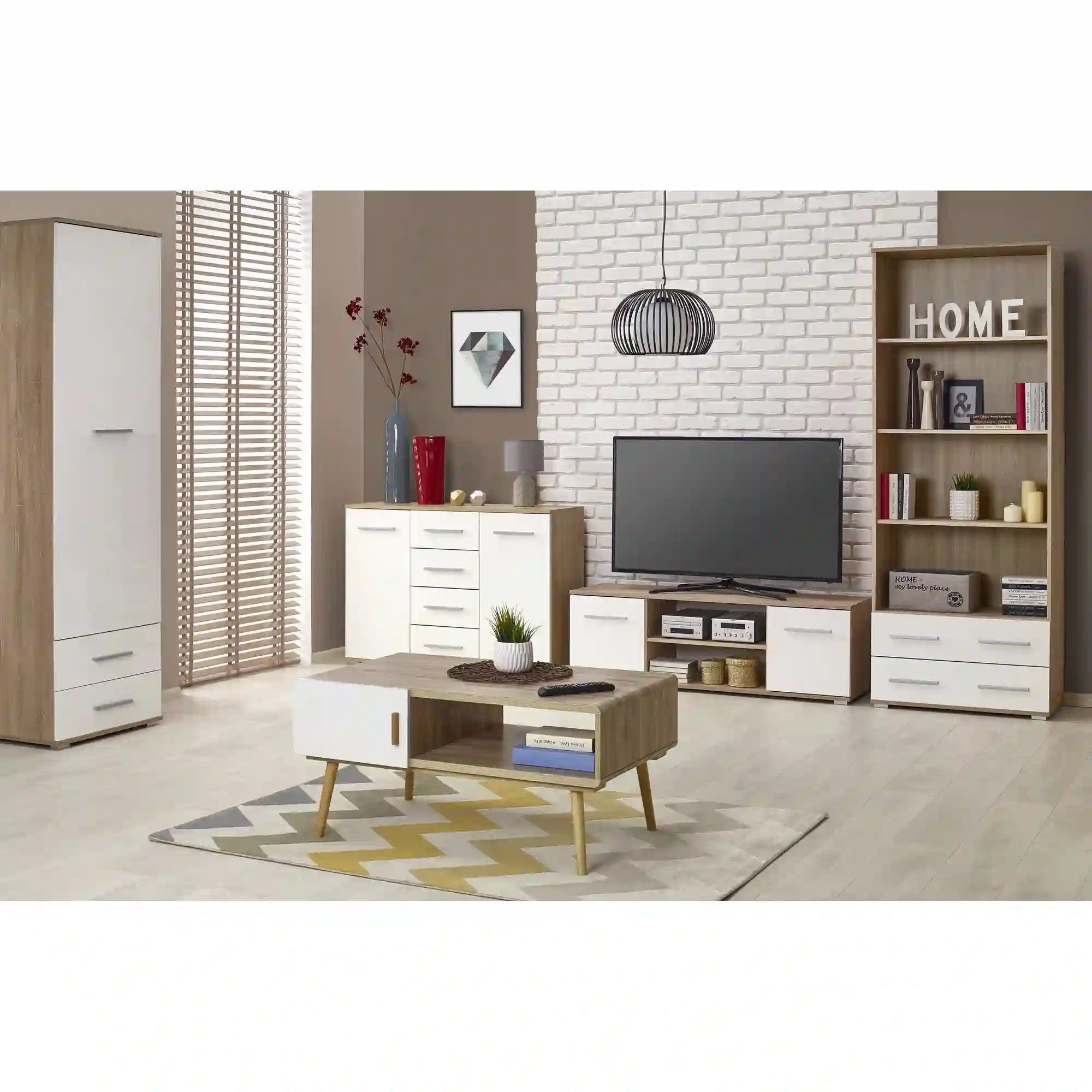 Dulap HOUSTON OCN-37865, alb/stejar sonoma