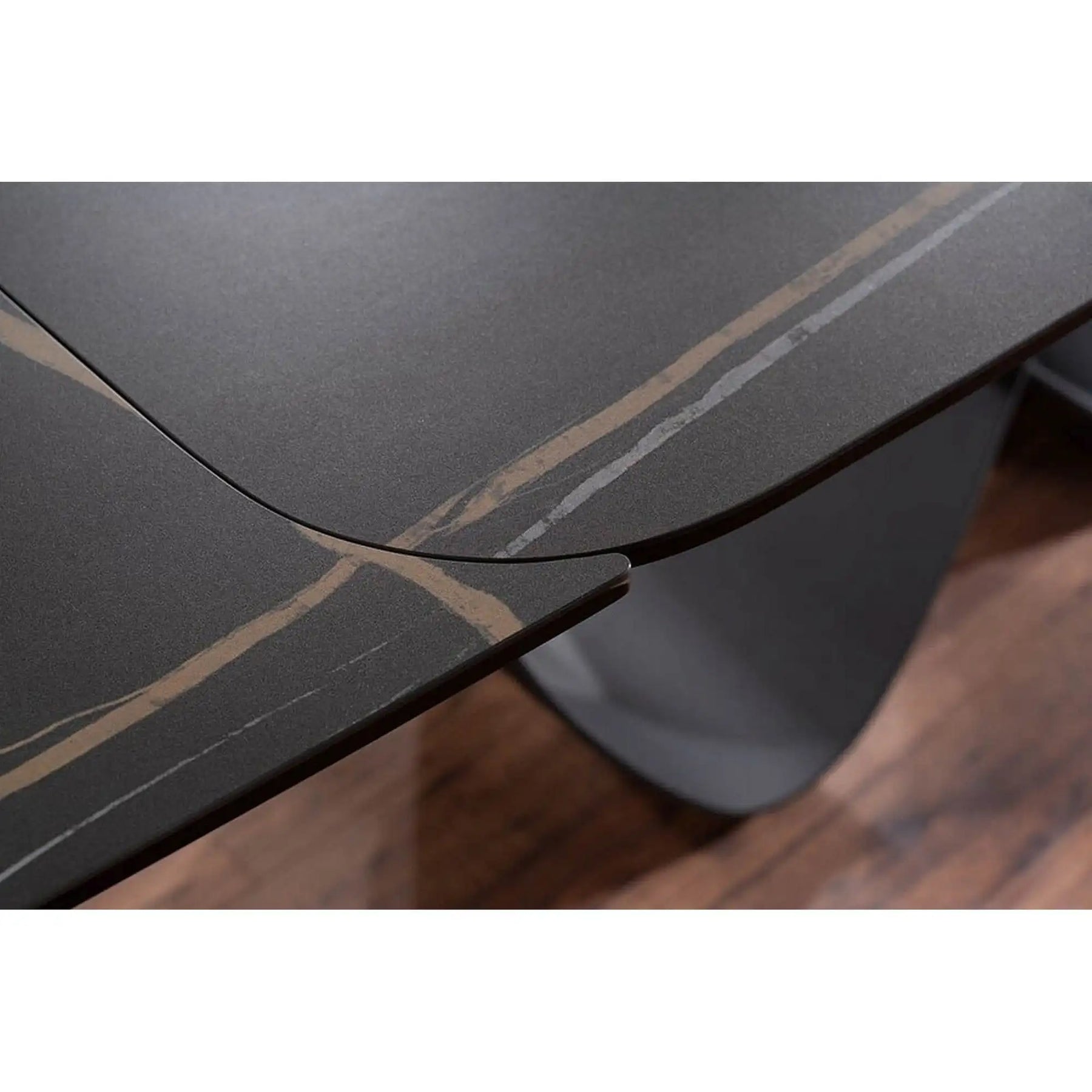 Masa extensibila INFINITY CERAMIC, negru, sticla securizata/ceramica, 160/240x95x76 cm