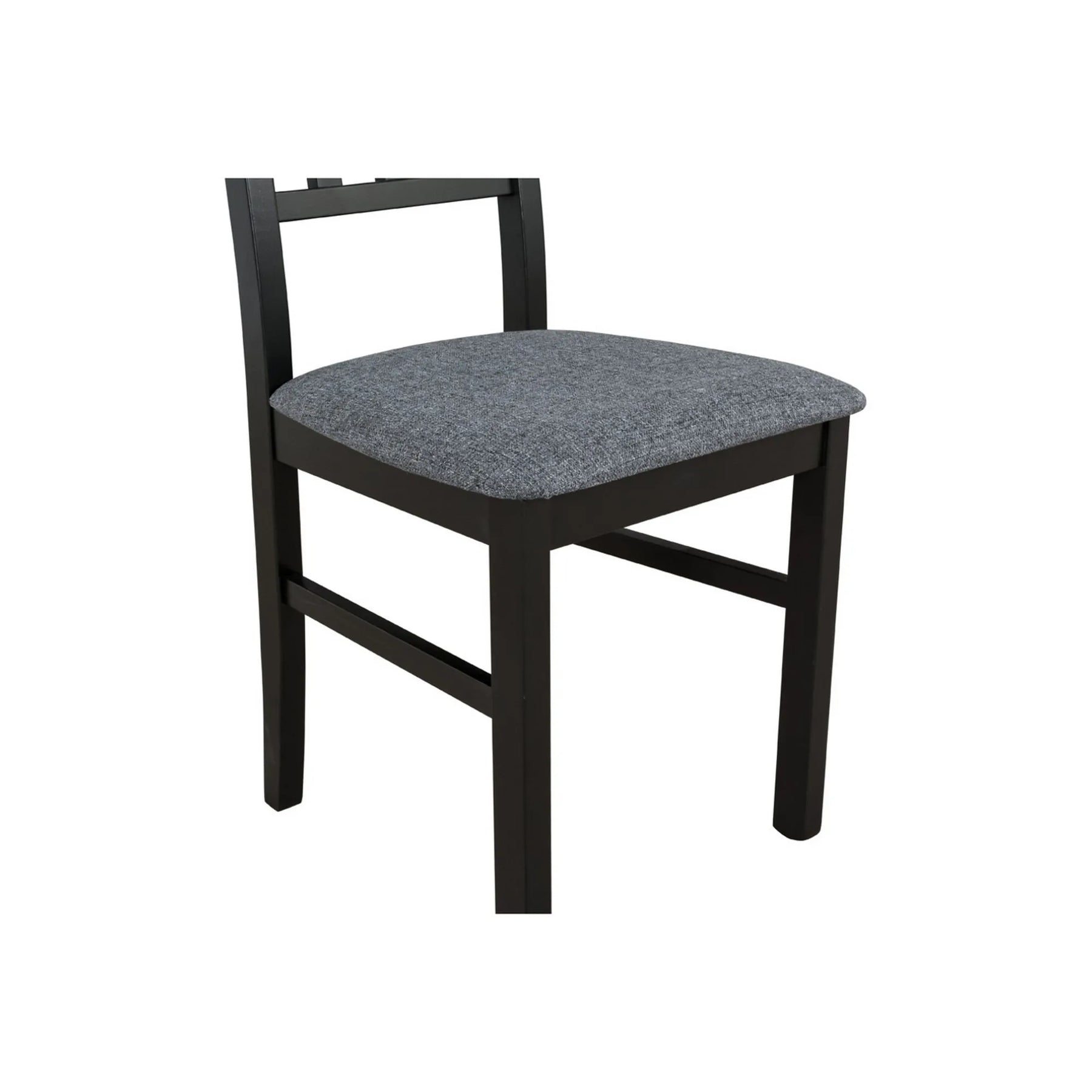 Scaun AREN, gri grafit/negru, stofa clasica/lemn, 43x50x92 cm