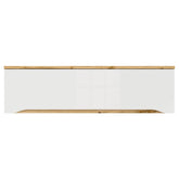 Dulap suspendat NUIS, stejar wotan/alb lucios, PAL, 135x29x38 cm