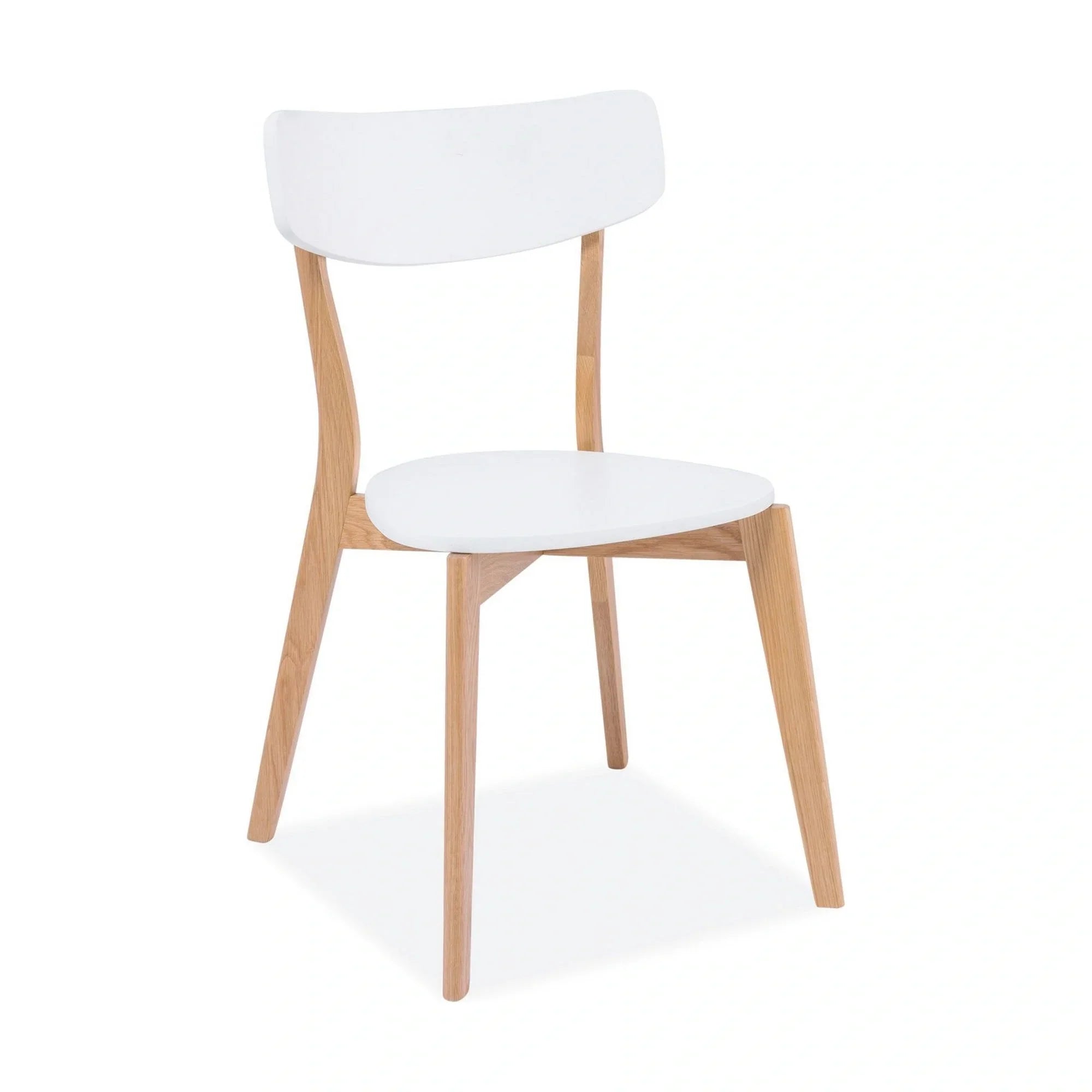 Scaun DETROIT OCN-38749, alb/stejar