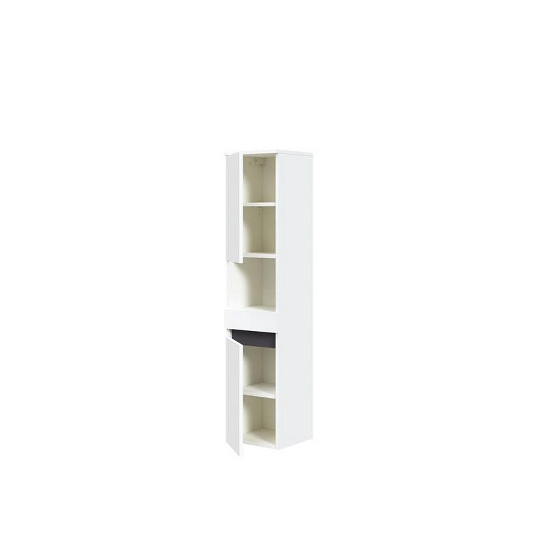 Dulap baie suspendat FIGARO, alb, PAL laminat, cu 2 usi, 30x30x135 cm