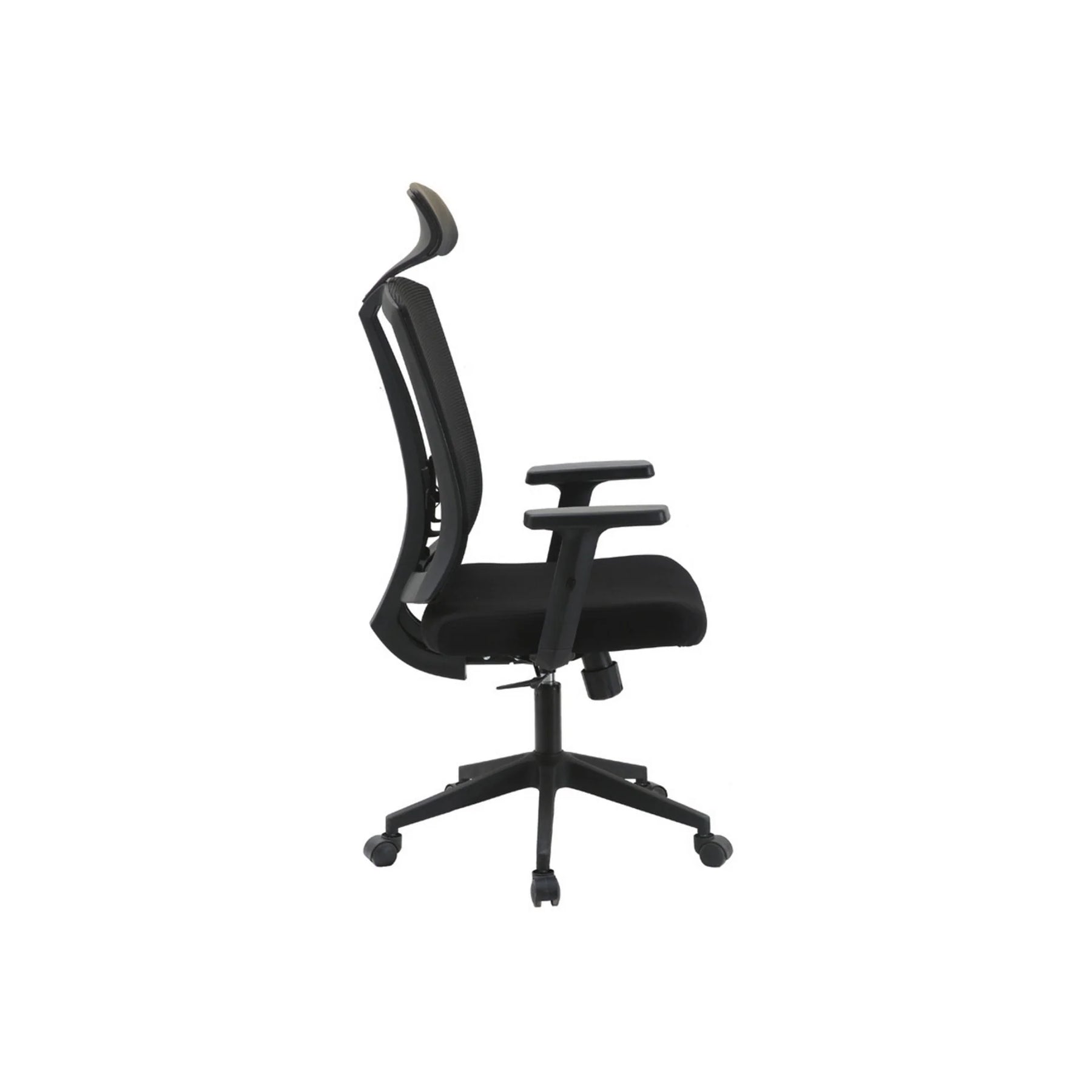 Scaun birou NAO, negru, stofa/plasa, 65x67x122/132 cm
