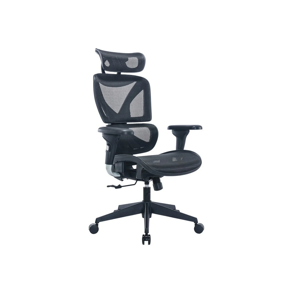 Scaun birou RANDY, negru, stofa/plasa, 77x70x118/128 cm