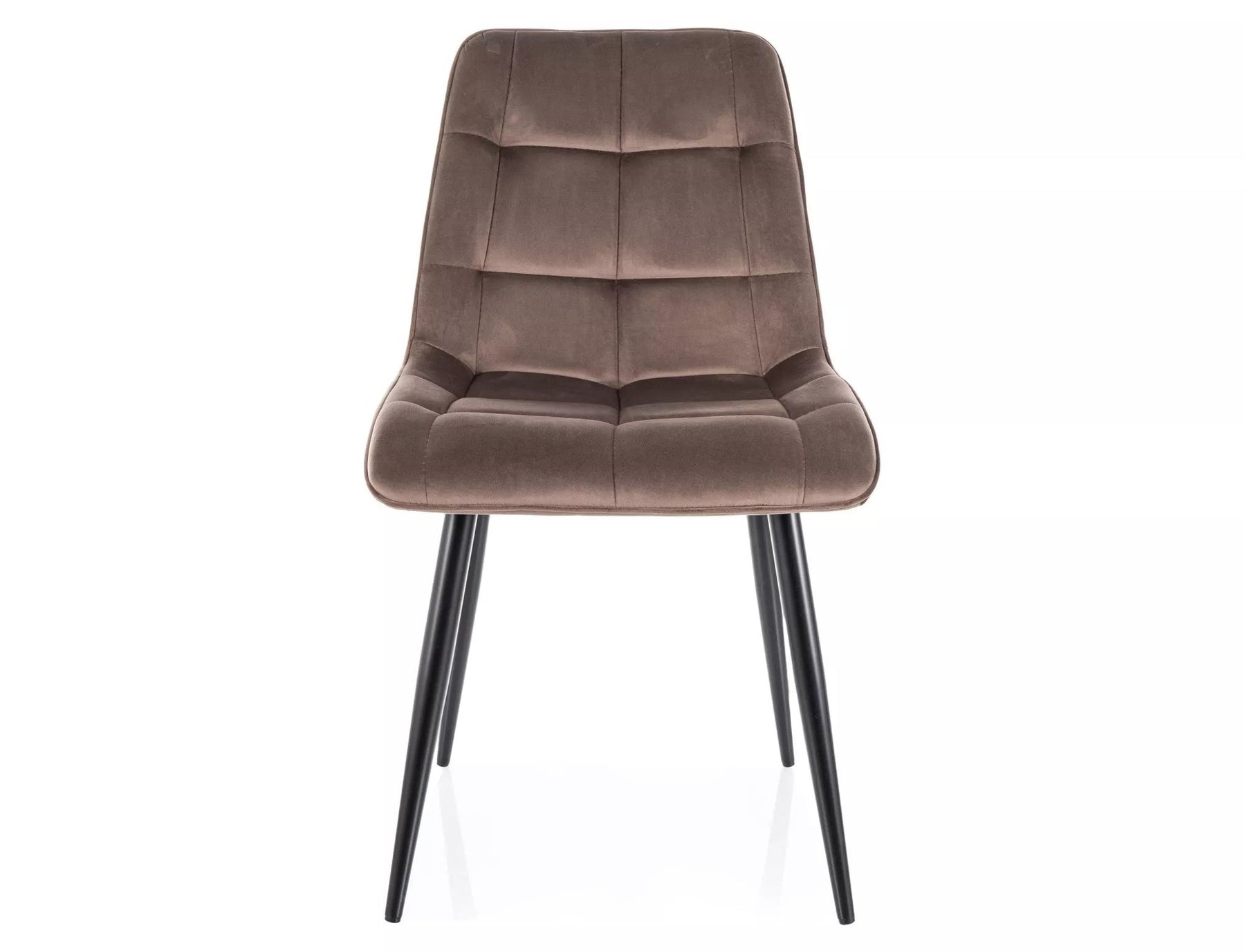 Scaun CHIC, cappuccino - Bluvel 38, stofa catifelata/metal, 50x43x88 cm