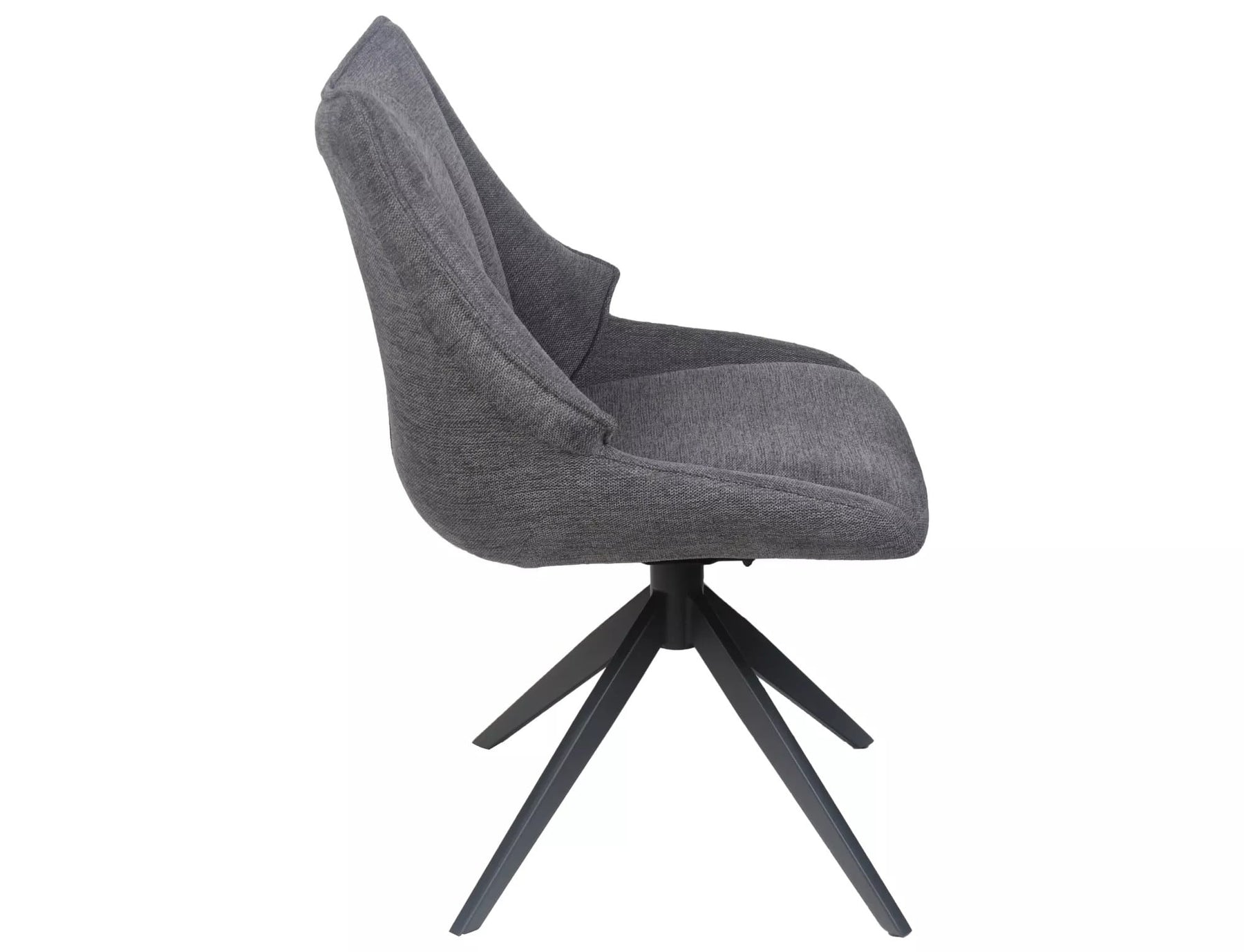 Scaun CODA, gri inchis - Brego 18, stofa clasica/metal, 56x46x91 cm