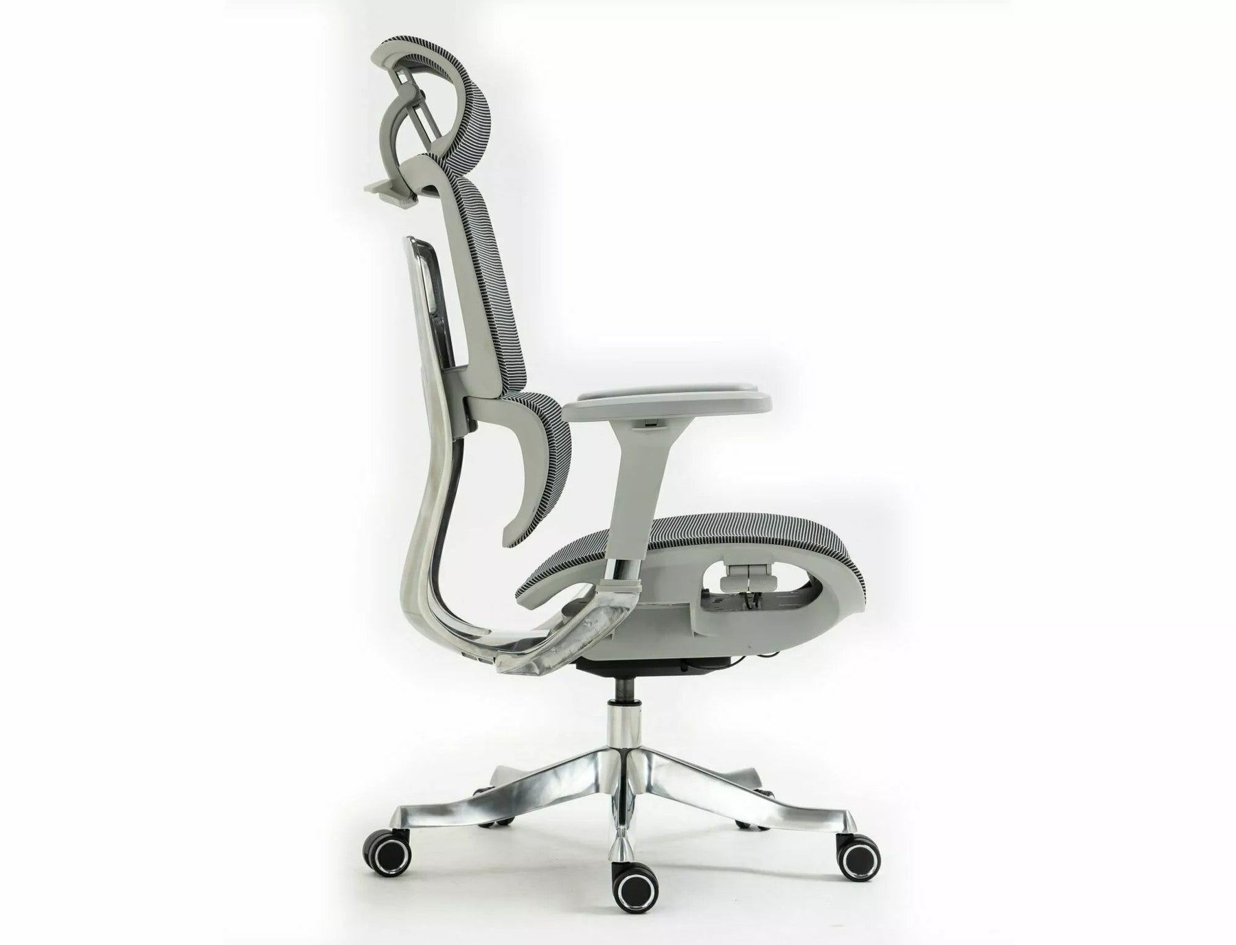 Scaun de birou WINNER LUX, gri/crom, plasa/metal, 64x51x114 cm
