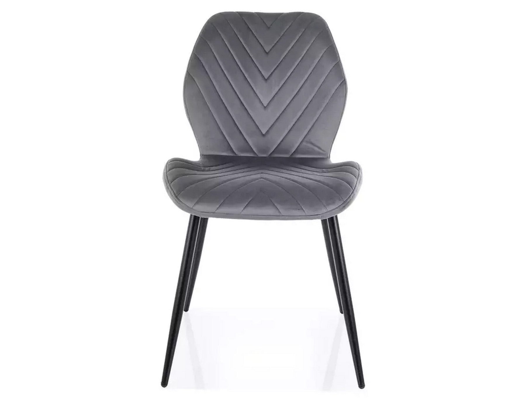 Scaun MIKE, gri - Bluvel 14/negru, stofa catifelata/metal, 48x41x86 cm