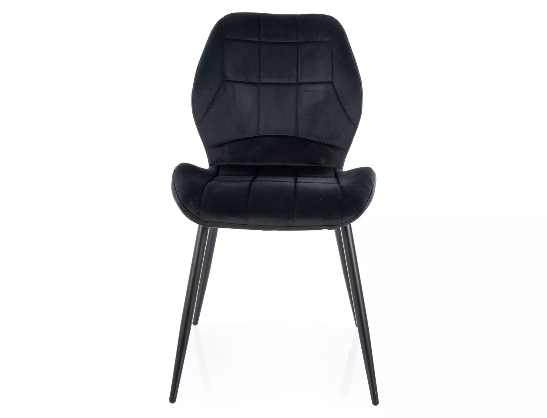 Scaun JAKE, negru - Bluvel 19, stofa catifelata/metal, 48x41x86 cm
