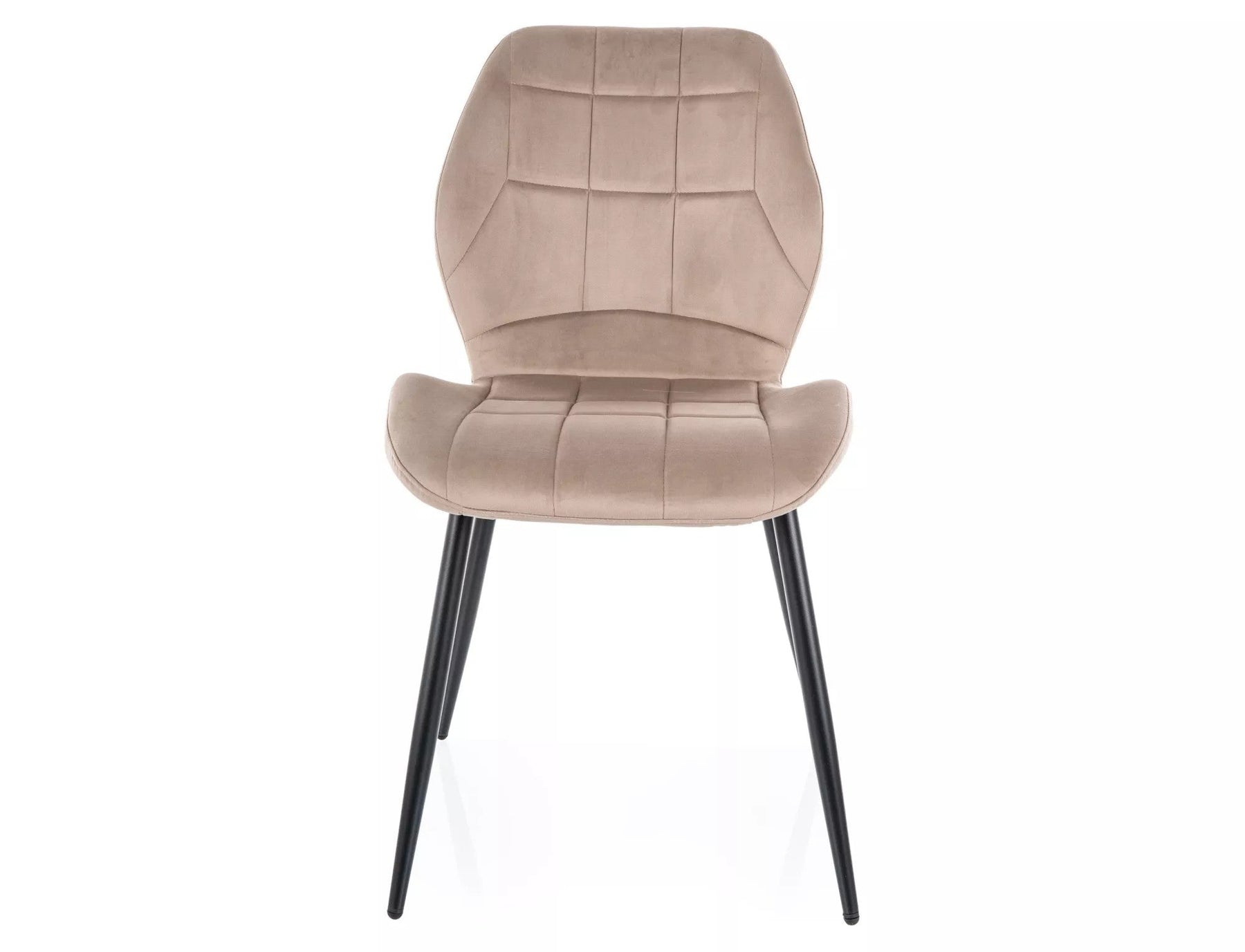 Scaun JAKE, bej inchis - Bluvel 40/negru, stofa catifelata/metal, 48x41x86 cm
