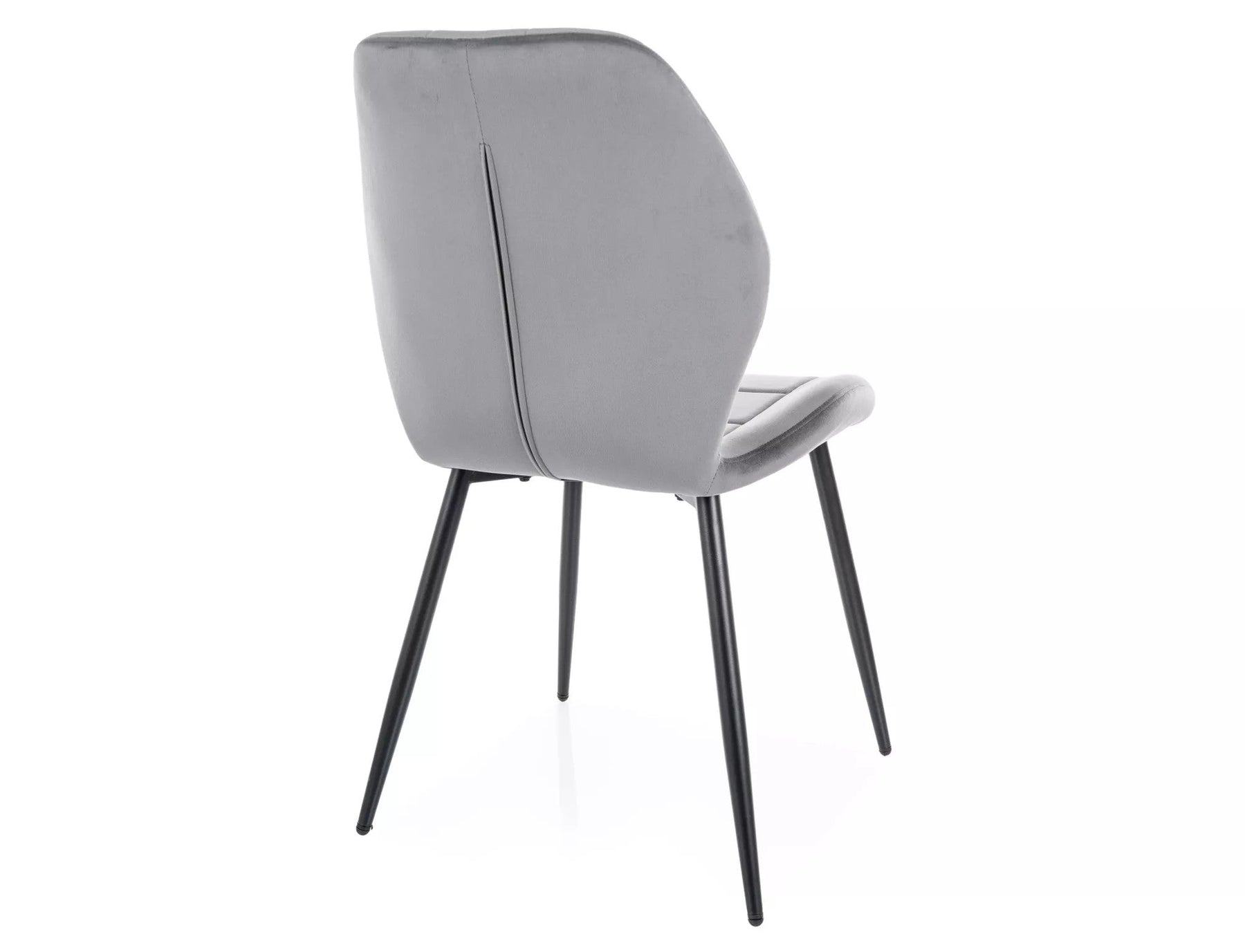 Scaun JAKE, gri - Bluvel 14/negru, stofa catifelata/metal, 48x41x86 cm