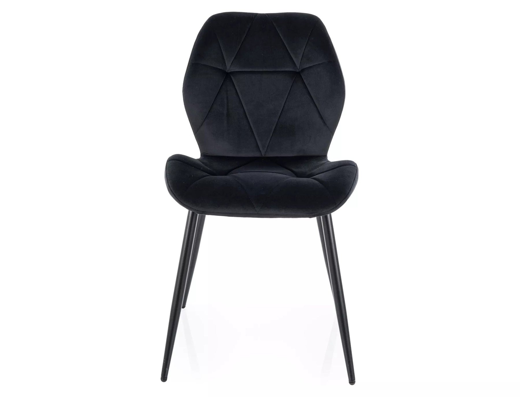 Scaun RICK, negru - Bluvel 19, stofa catifelata/metal, 48x41x86 cm