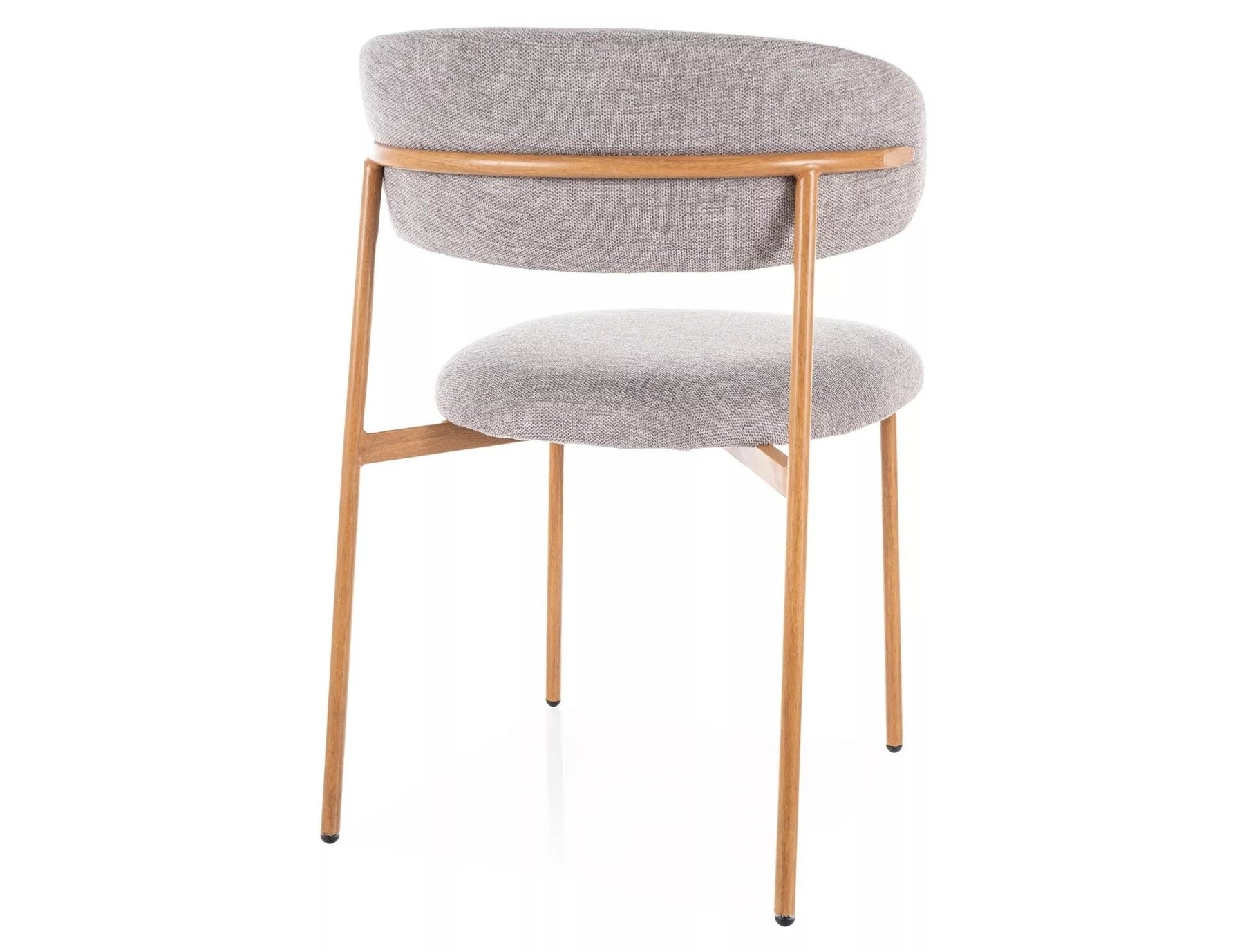 Scaun ELTON D, gri - Brego 07/stejar, stofa clasica/metal, 56x46x80 cm