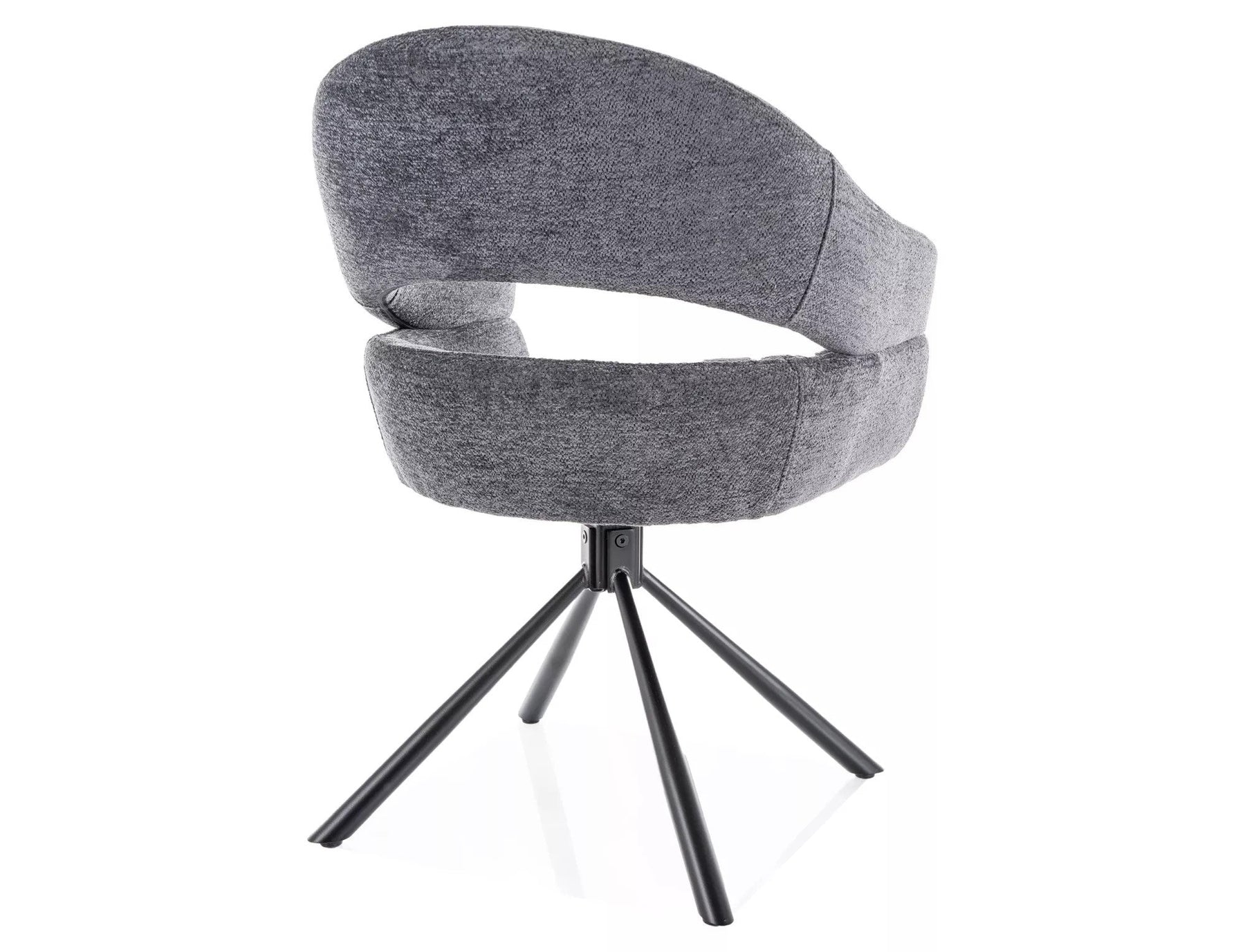 Scaun BORGO, gri - Raven 18, stofa clasica/metal, 58x45x87 cm