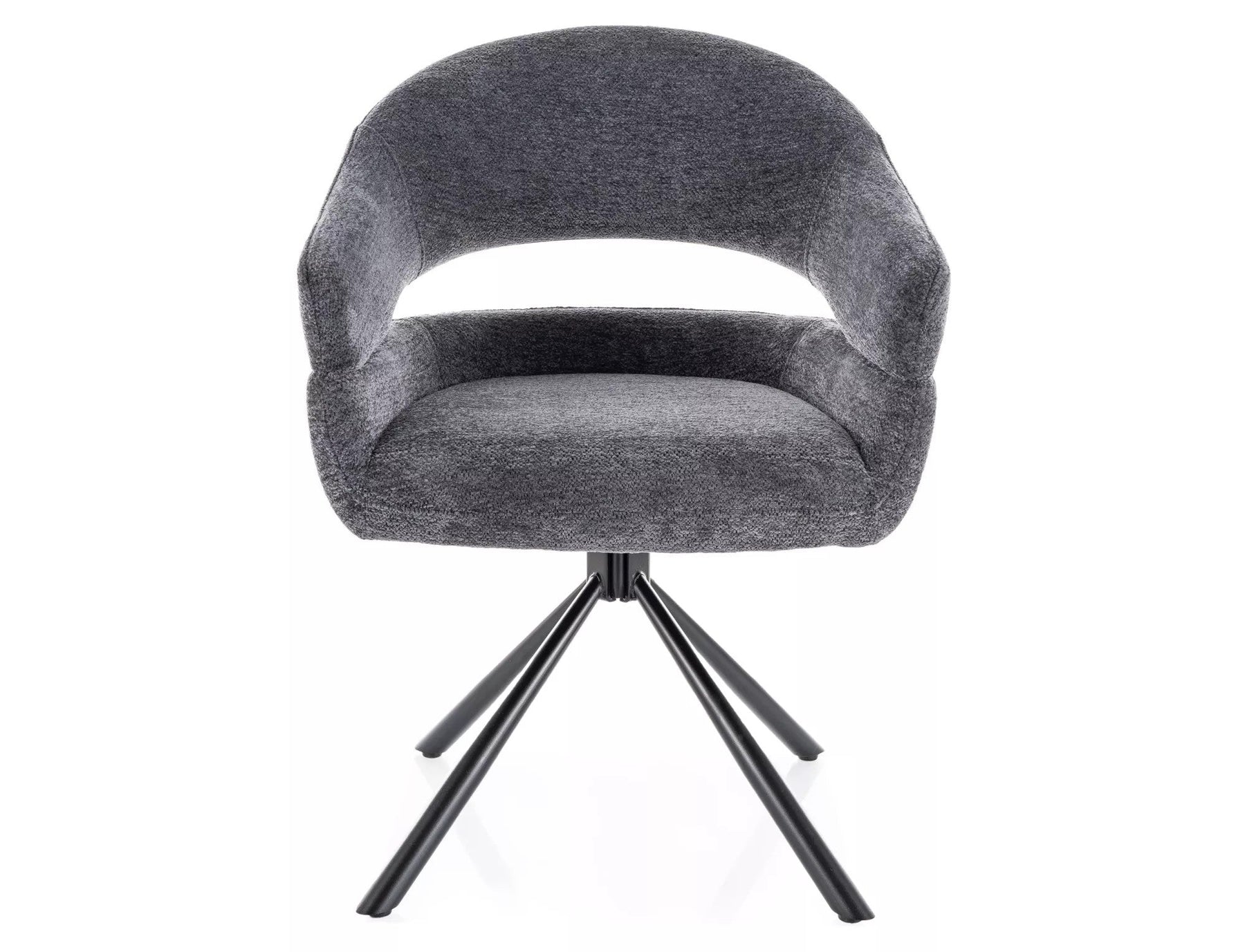 Scaun BORGO, gri - Raven 18, stofa clasica/metal, 58x45x87 cm