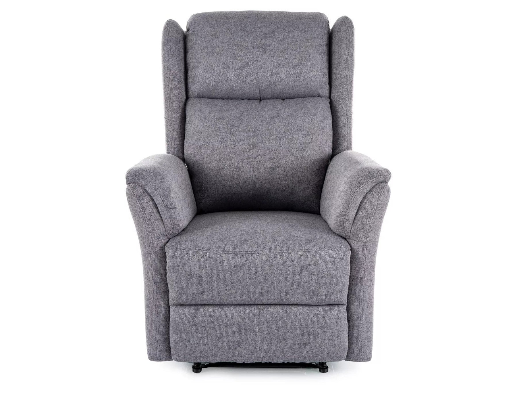 Fotoliu recliner ZEUS, gri/negru, stofa/metal, 74x93/165x108 cm