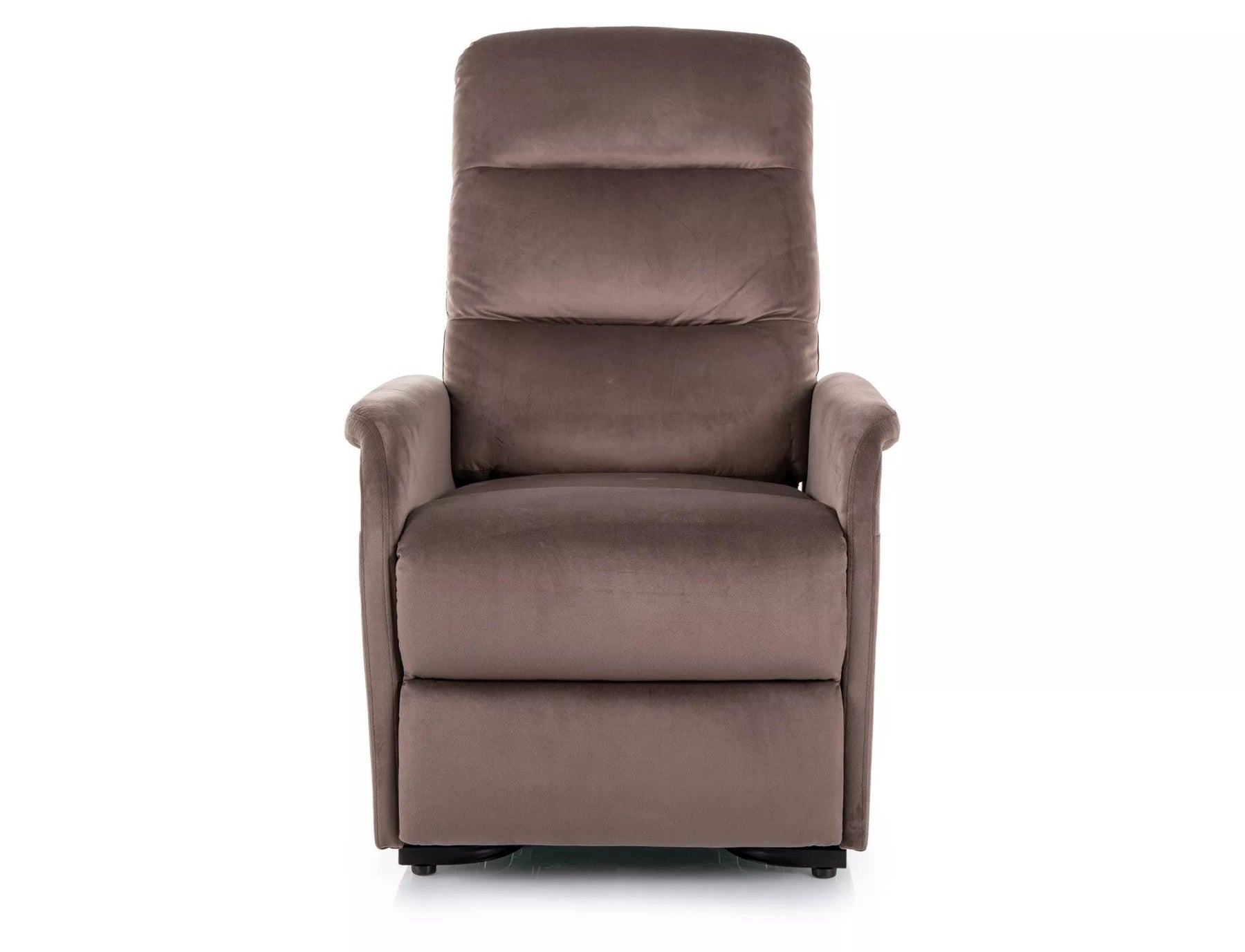 Fotoliu recliner JUPITER M, stofa catifelata cappuccino - Bluvel 38, 69x91/164x105 cm
