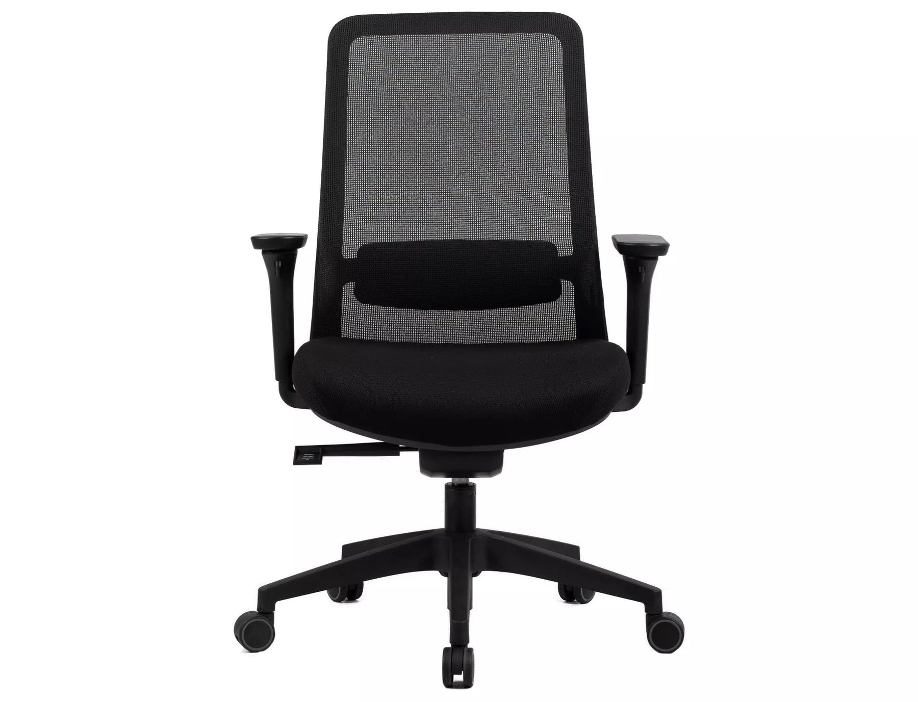 Scaun de birou Q-718, negru, stofa clasica/plasa, 62x50x98/108 cm