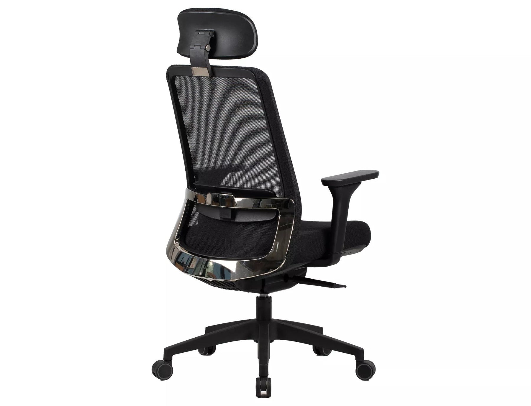 Scaun de birou Q-718 H, negru, stofa clasica/plasa, 62x50x117/127 cm