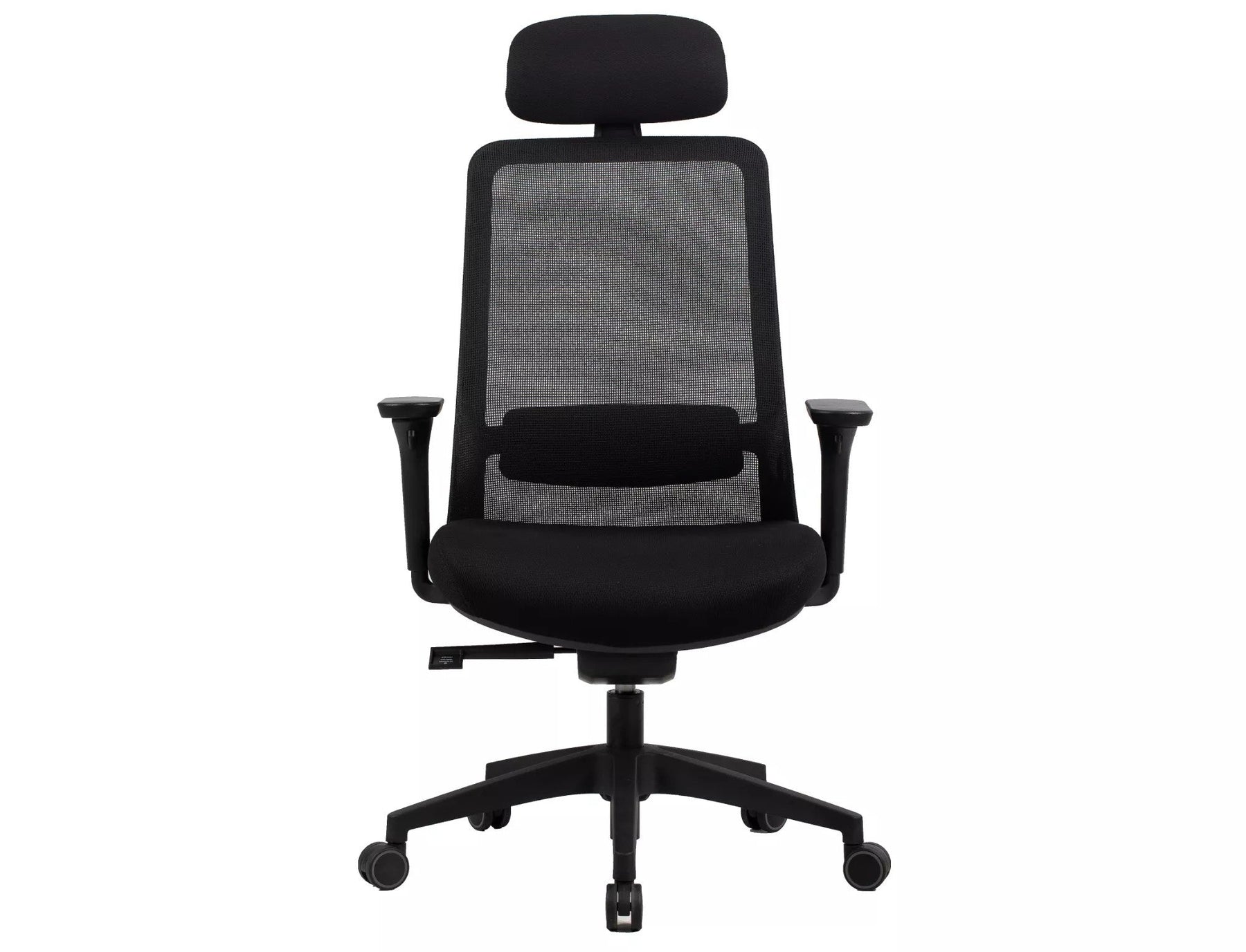 Scaun de birou Q-718 H, negru, stofa clasica/plasa, 62x50x117/127 cm