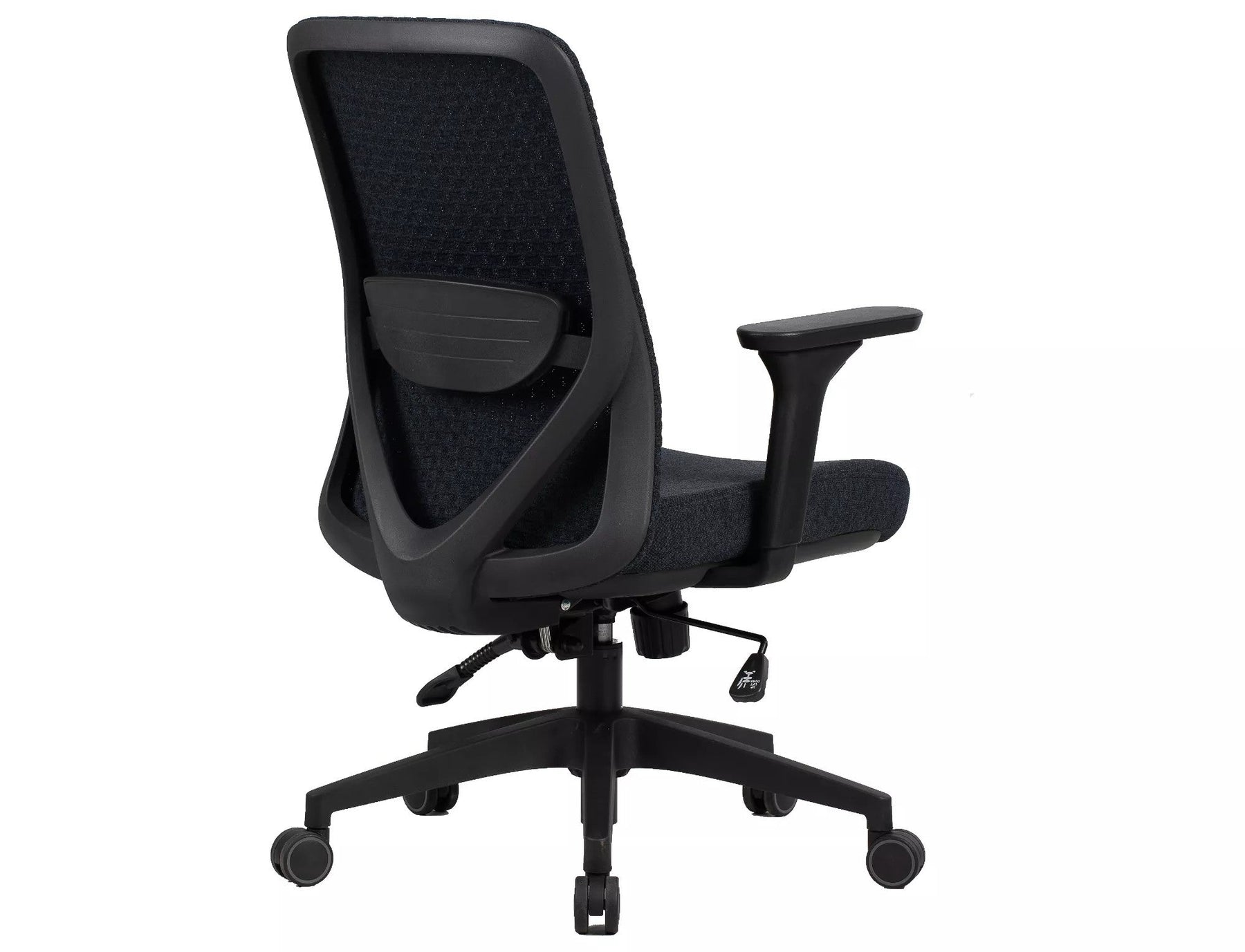Scaun de birou Q-744, negru, stofa clasica/plasa, 62x50x91/101 cm