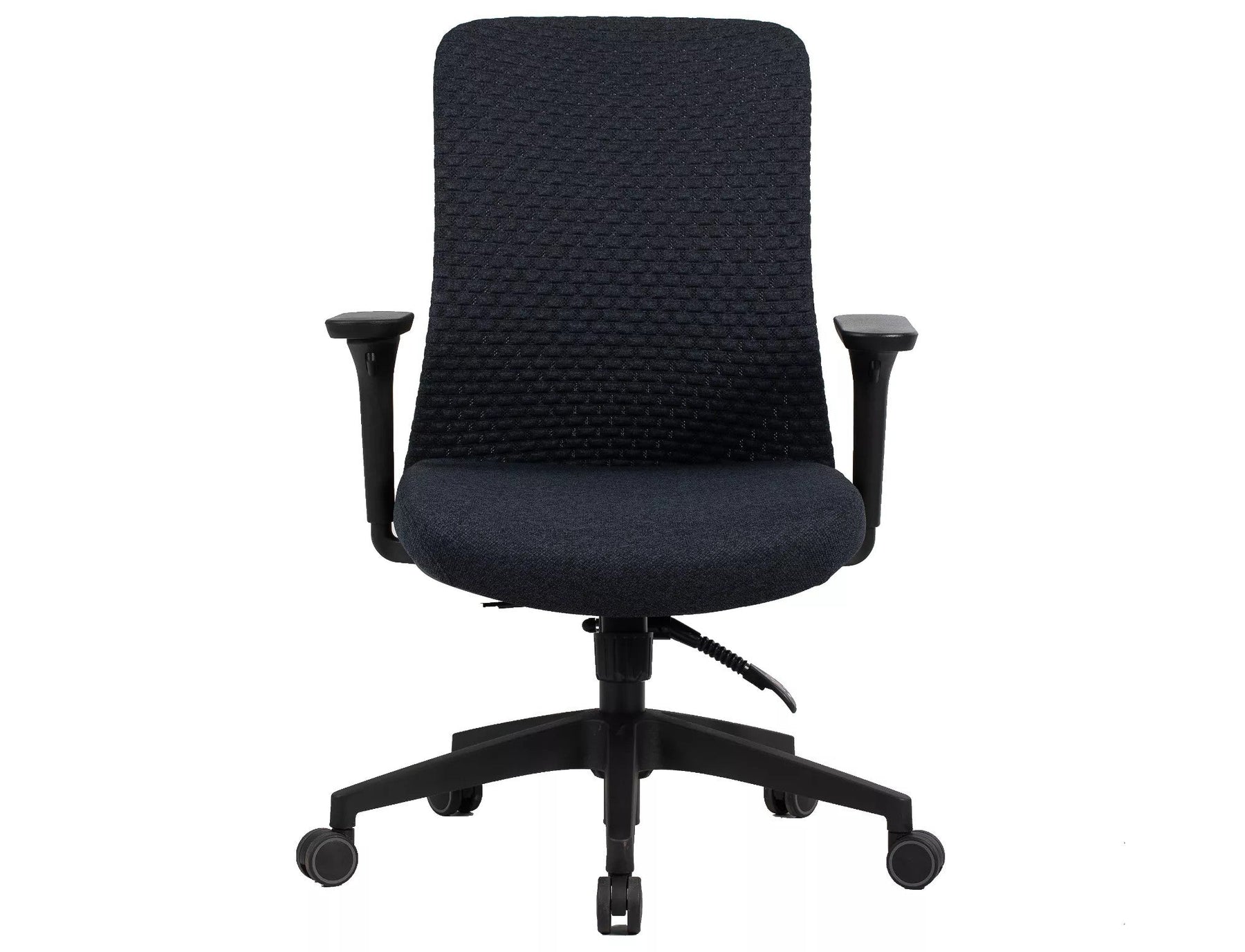 Scaun de birou Q-744, negru, stofa clasica/plasa, 62x50x91/101 cm