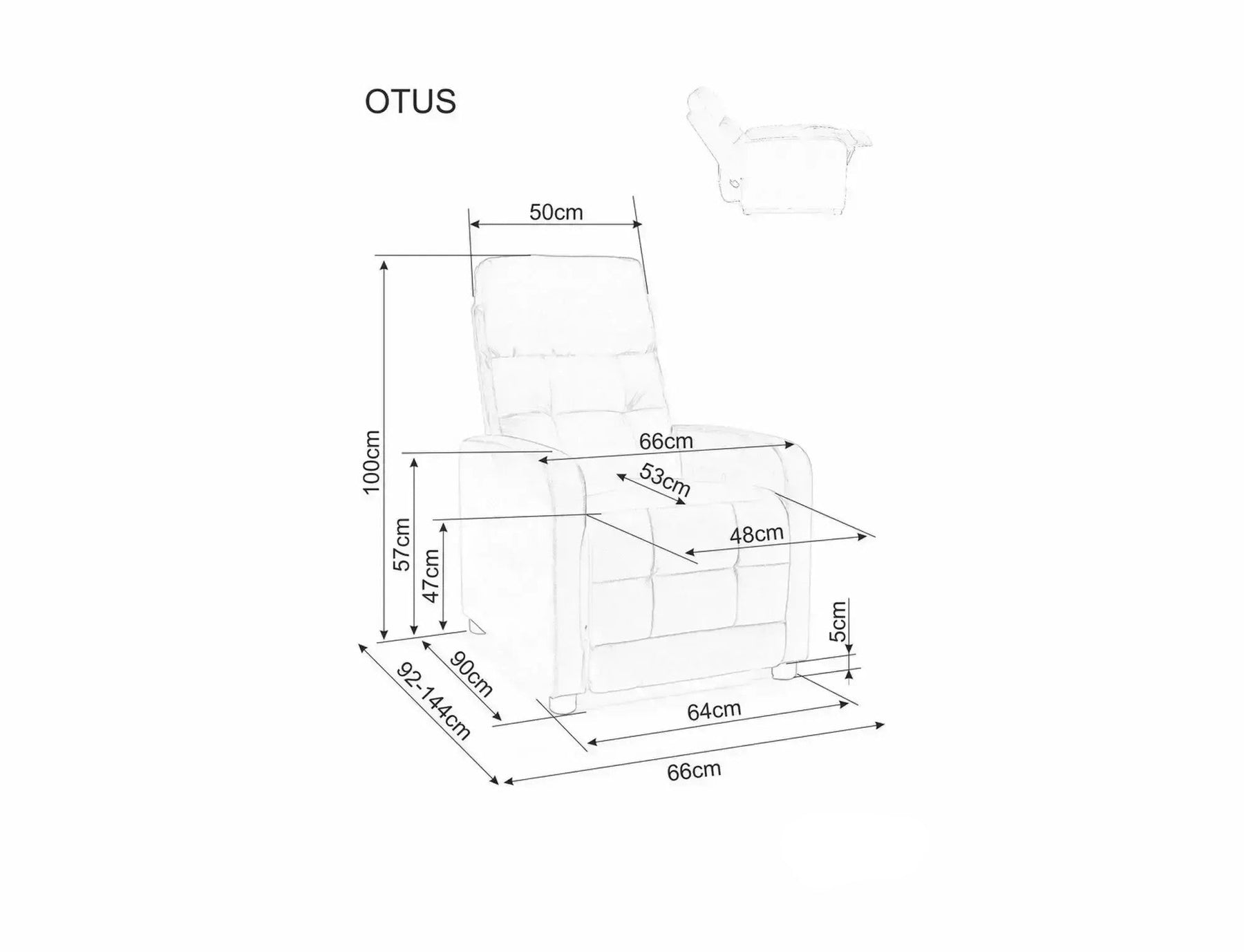 Fotoliu rabatabil OTUS, stofa catifelata cappuccino - Bluvel 38, 66x92/144x100 cm