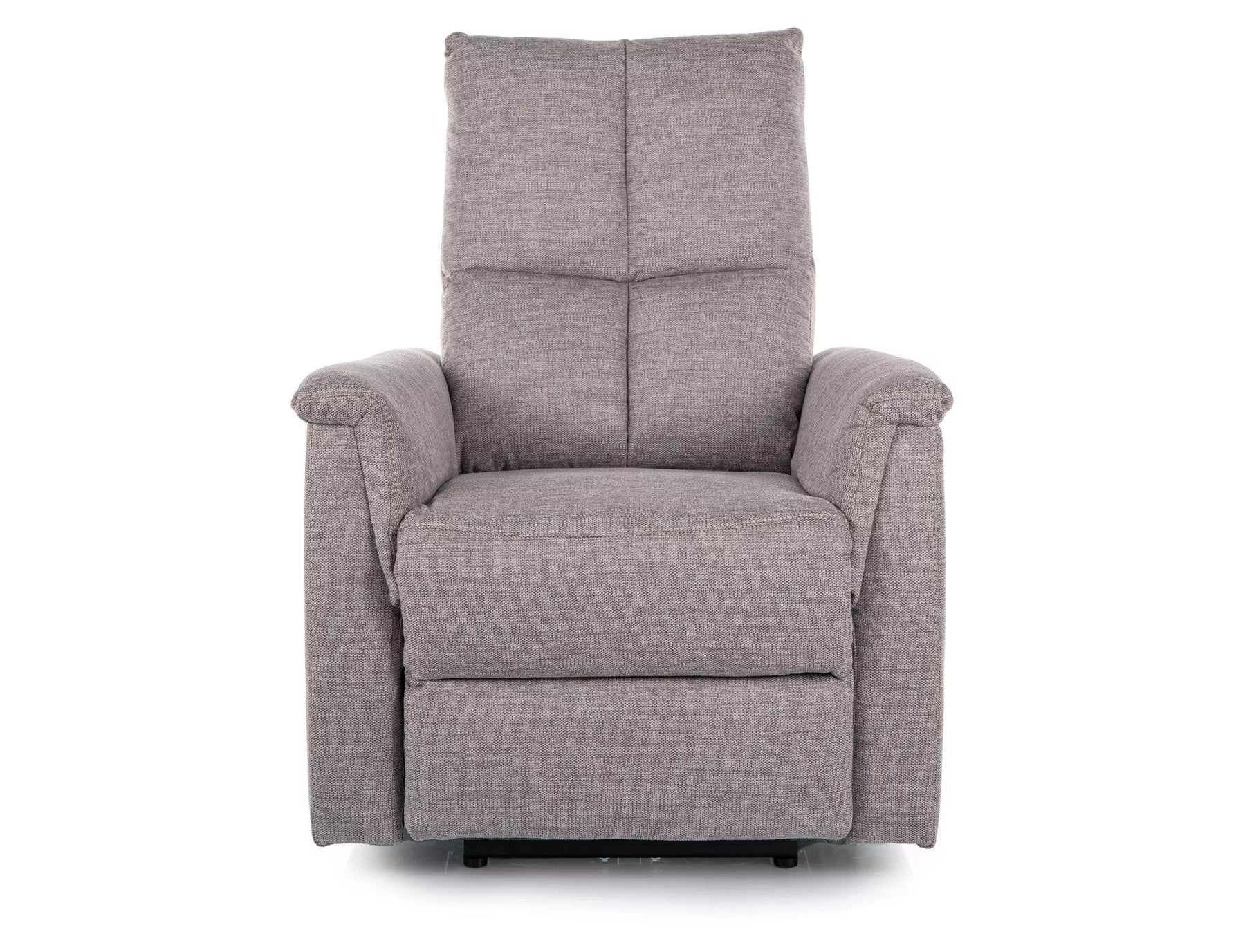 Fotoliu recliner cu functie de masaj NEPTUN M, stofa clasica gri deschis - Brego 07, 76x94/160x96 cm