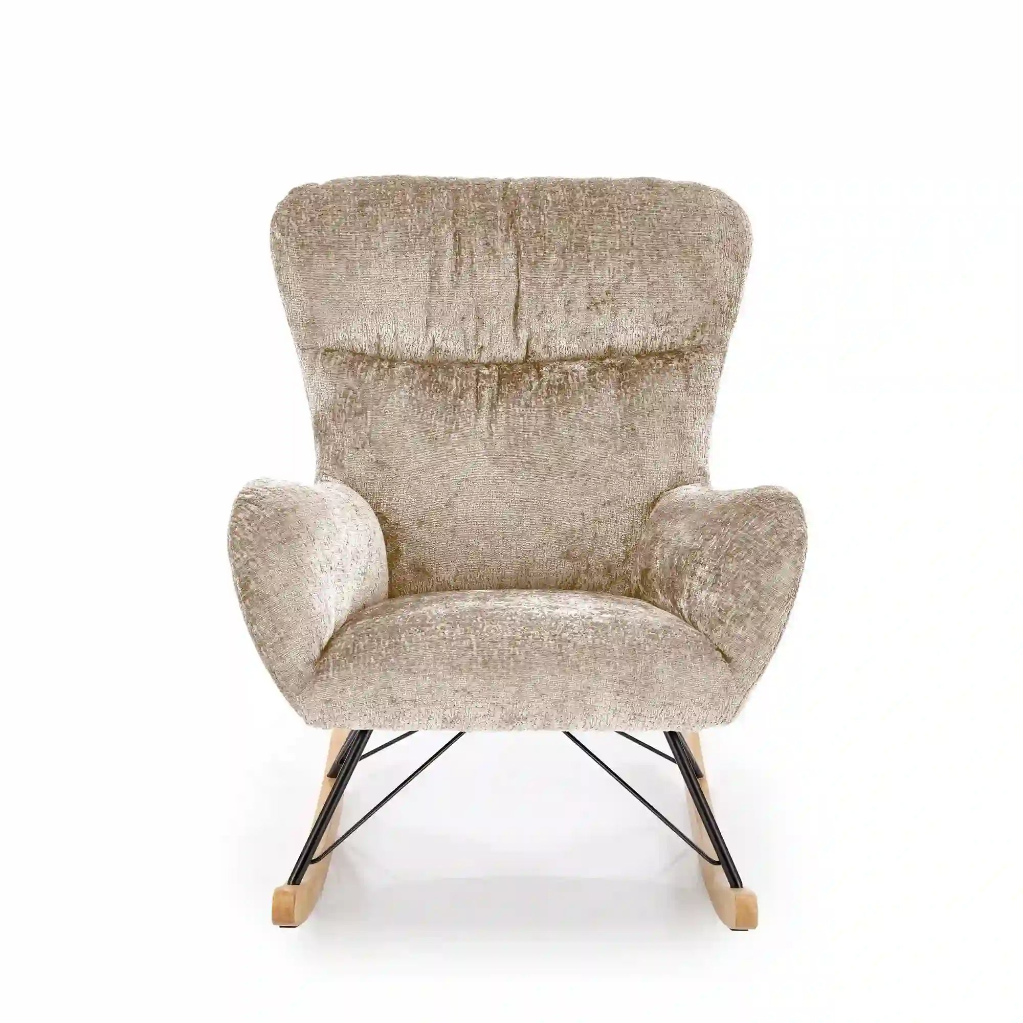 Fotoliu balansoar HOUSTON OCN-37613, bej/negru/stejar