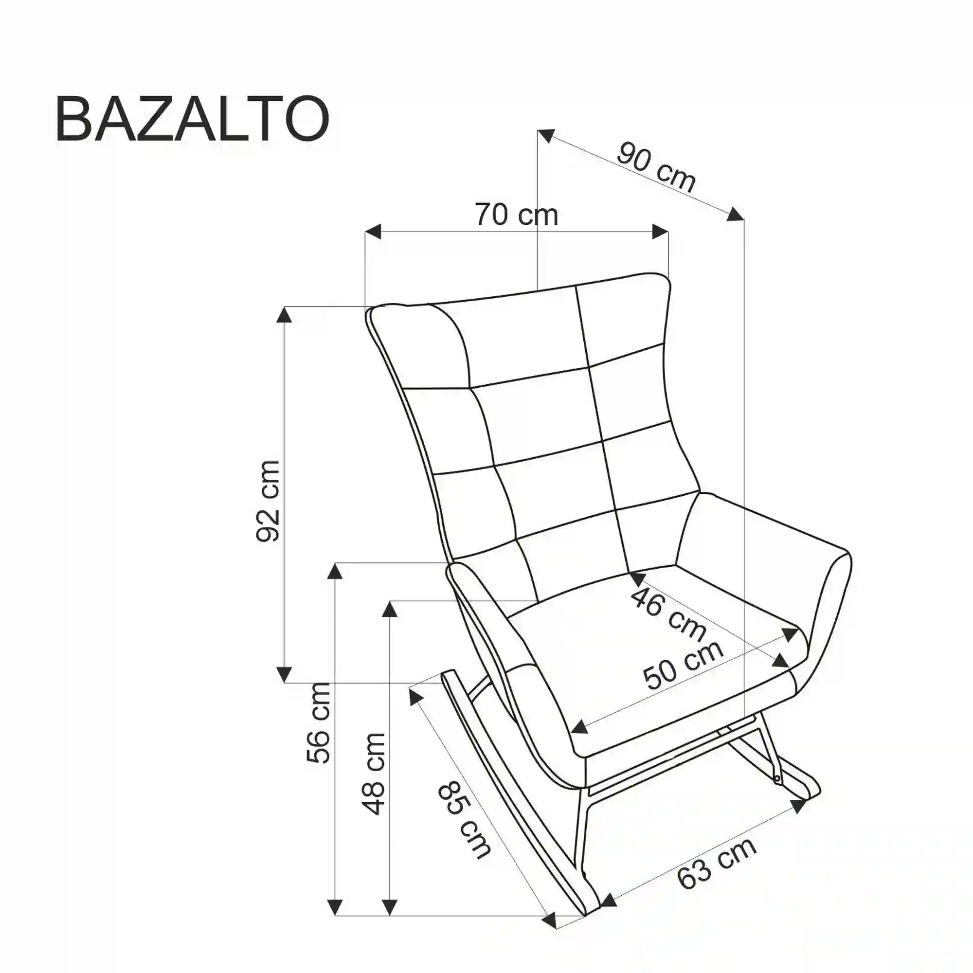 Fotoliu balansoar HOUSTON OCN-37618, verde/negru