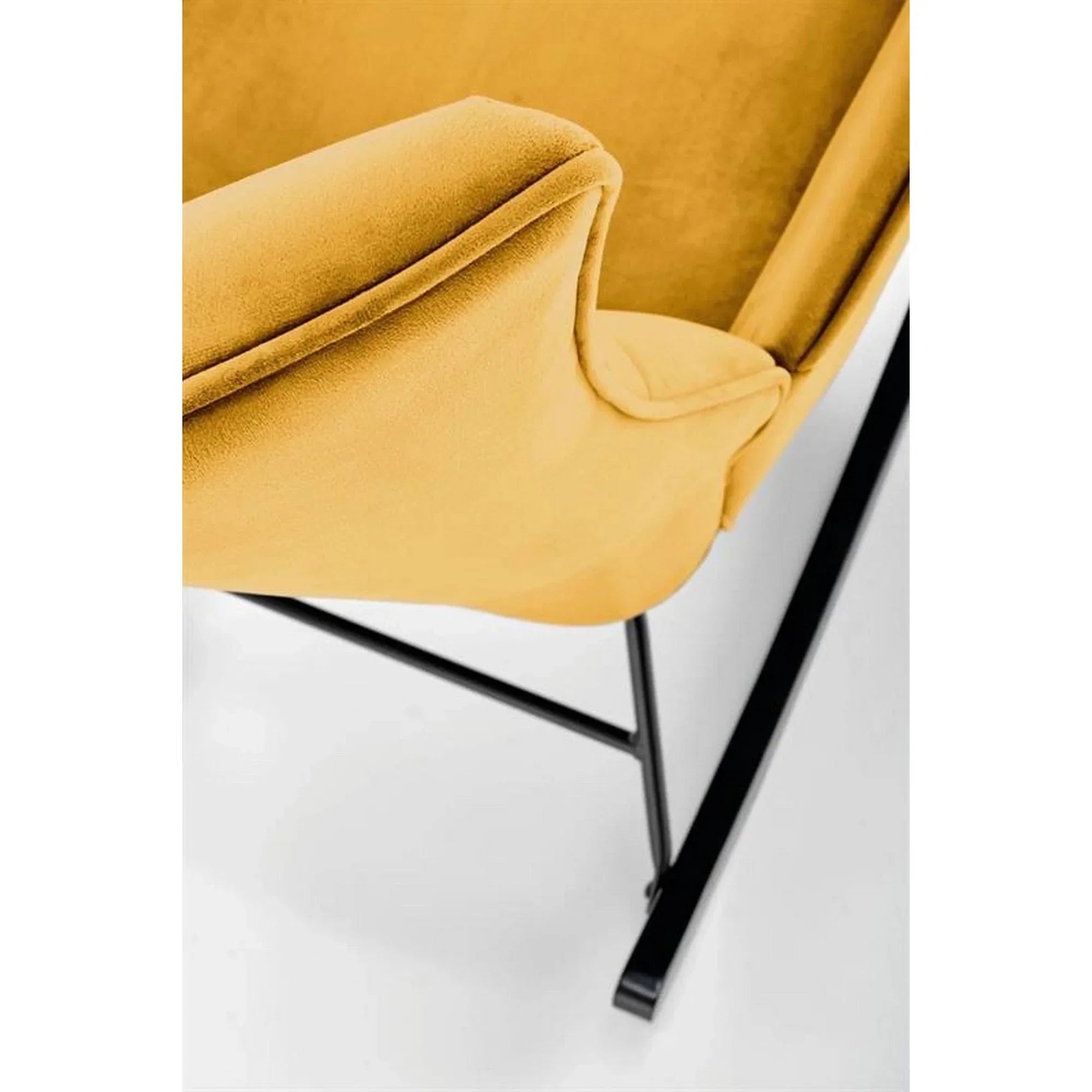 Fotoliu balansoar HOUSTON OCN-37619, galben mustar