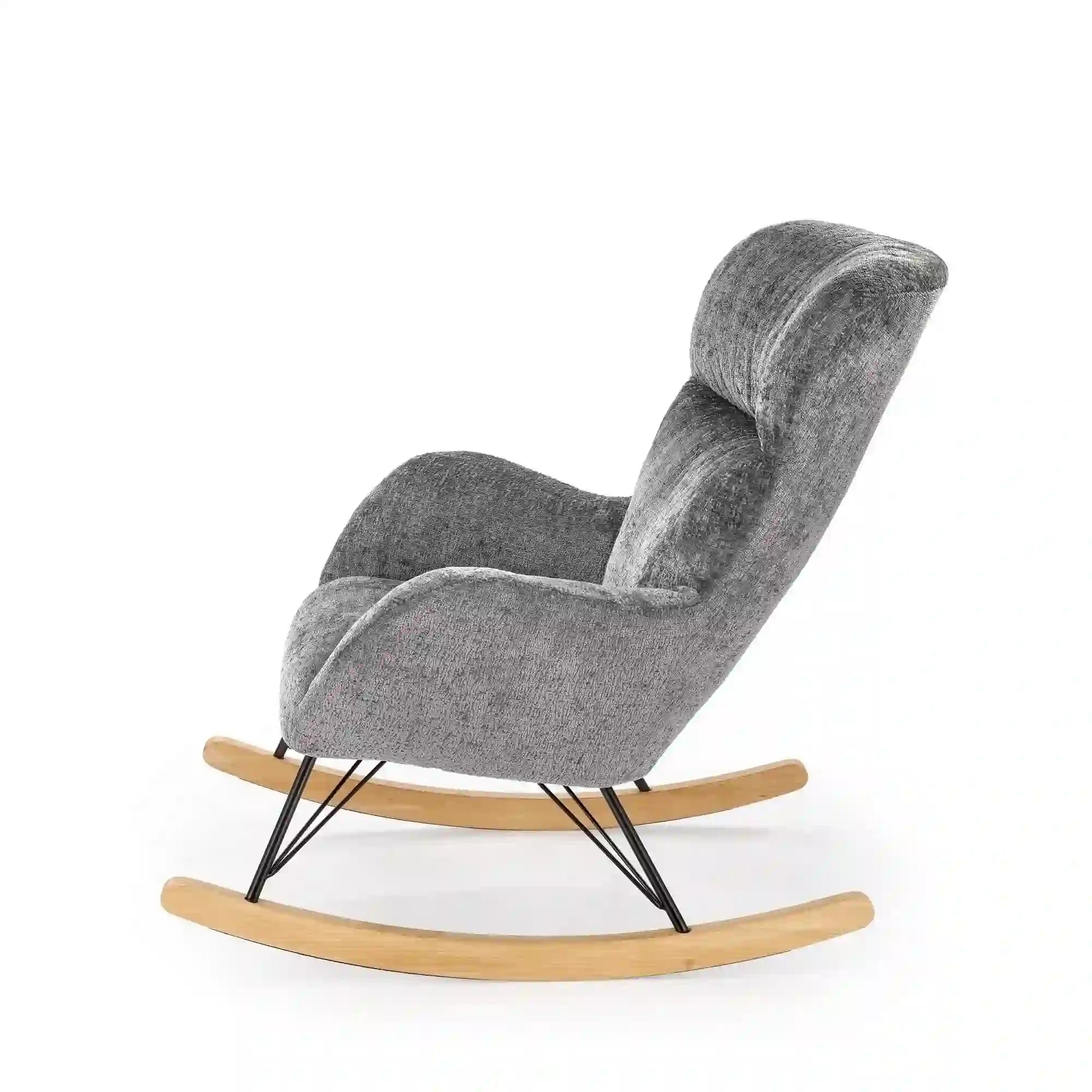 Fotoliu balansoar HOUSTON OCN-37720, gri/negru/stejar