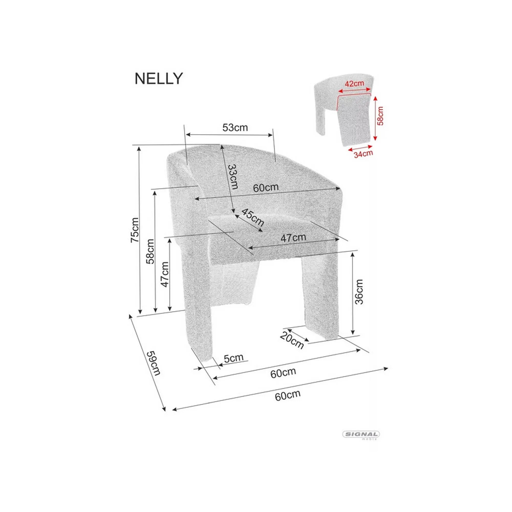 Fotoliu DETROIT OCN-39731, bej