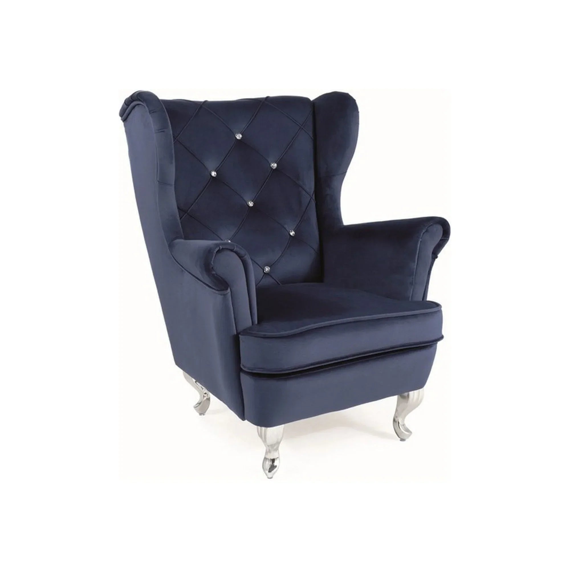 Fotoliu DETROIT OCN-39744, albastru inchis/argintiu