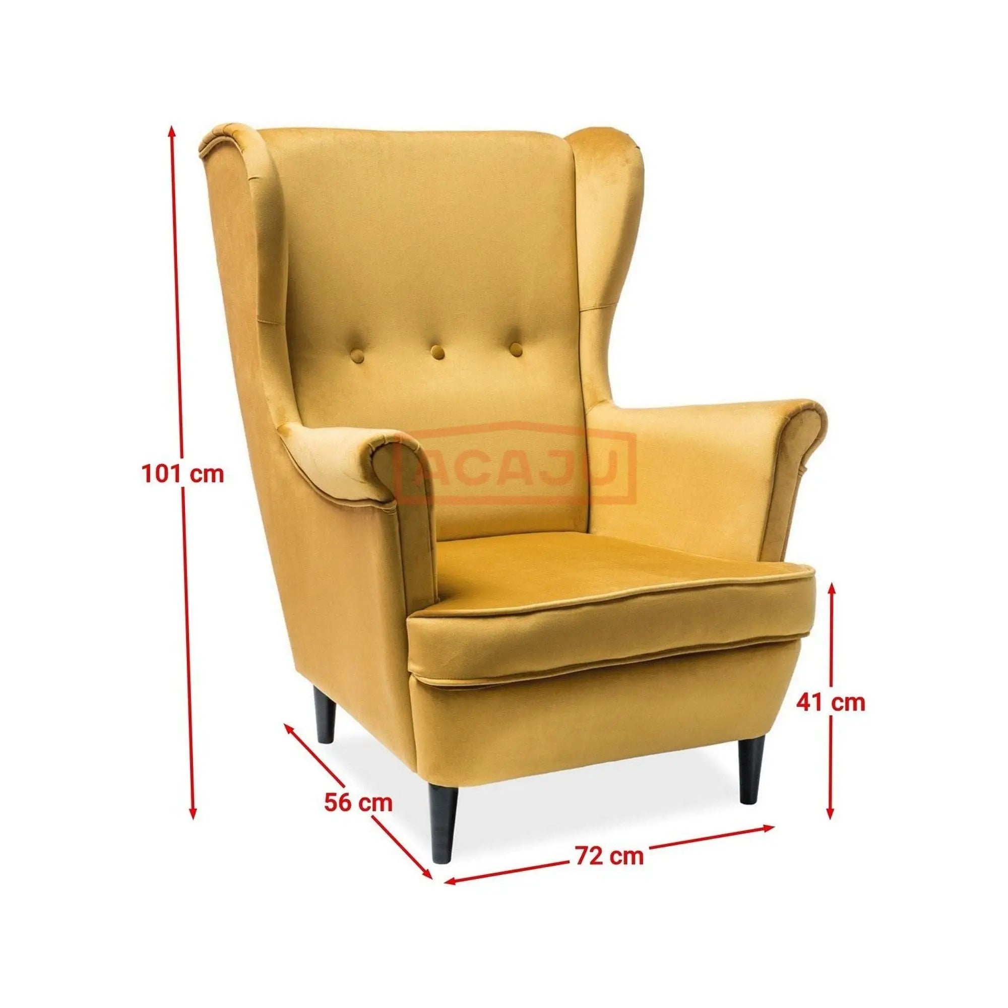 Fotoliu DETROIT OCN-39788, galben/wenge