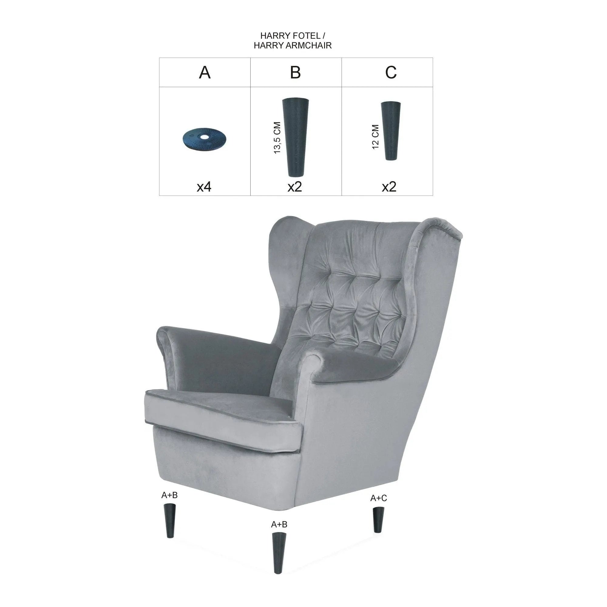 Fotoliu DETROIT OCN-39834, galben