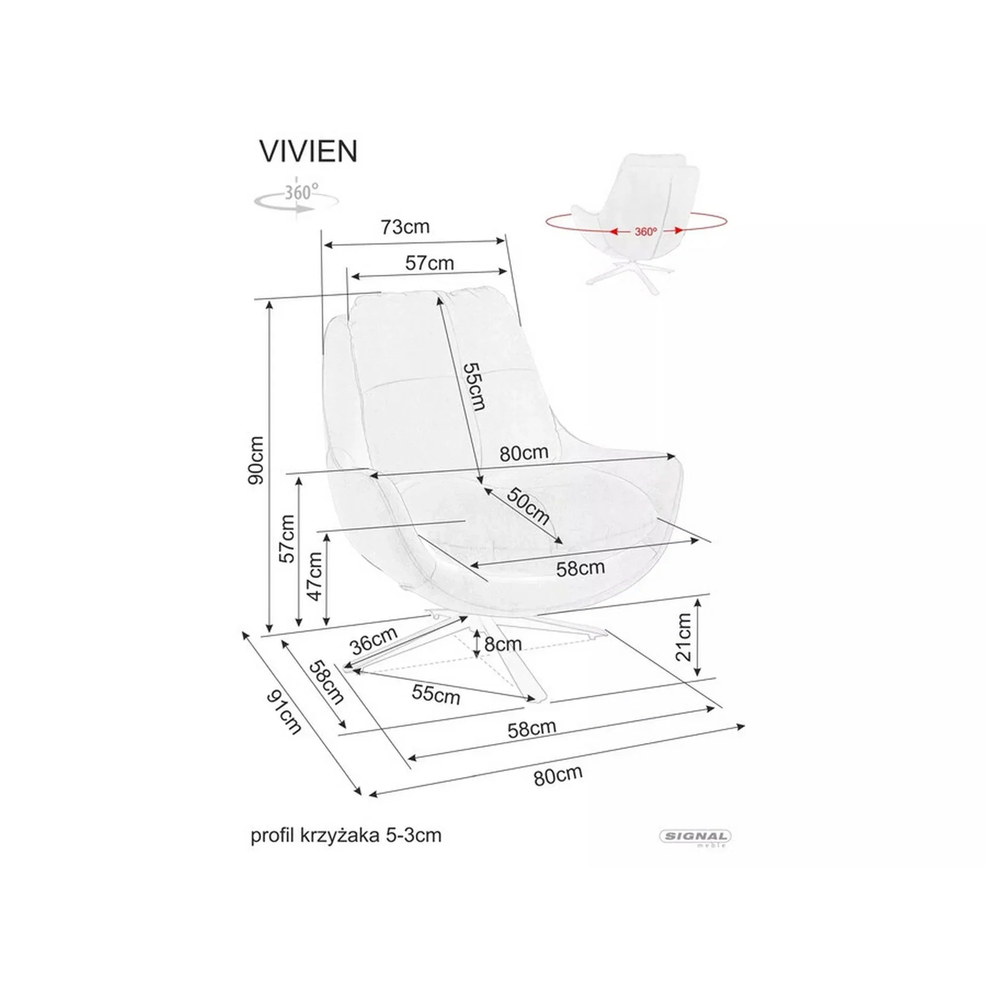 Fotoliu DETROIT OCN-39845, bej inchis