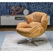 Fotoliu HOUSTON OCN-37602, galben mustar/crom