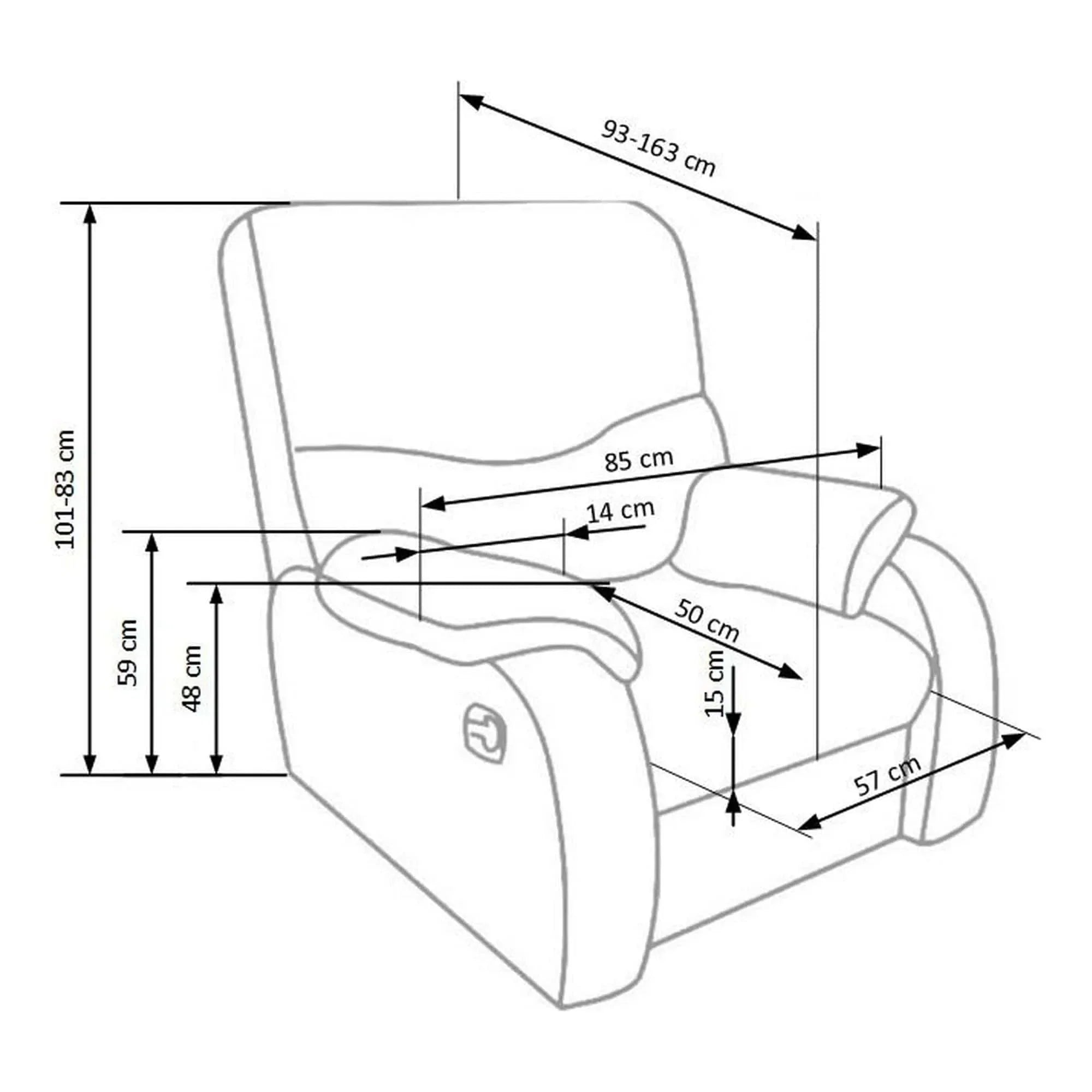 Fotoliu HOUSTON OCN-37682, maro/crom