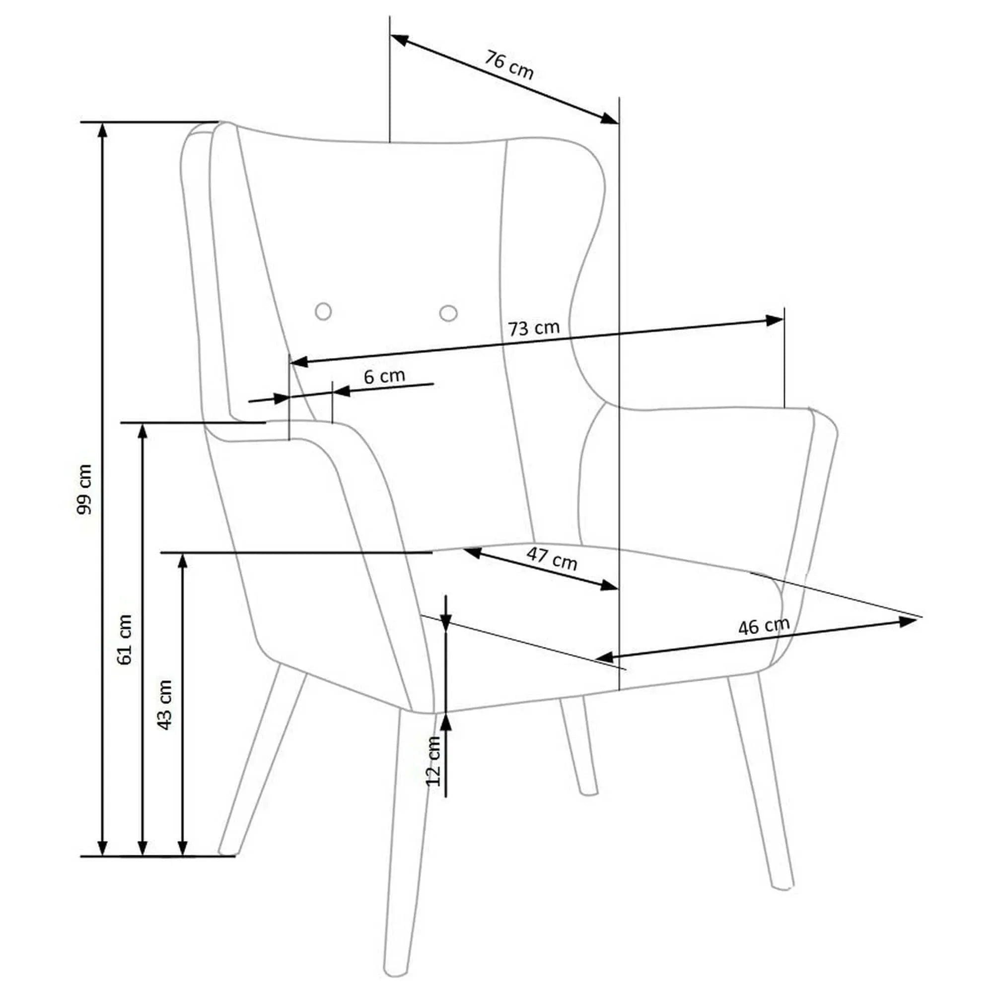 Fotoliu HOUSTON OCN-37700, gri/stejar
