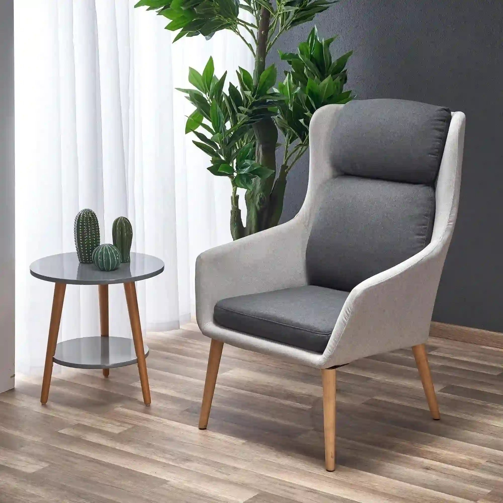 Fotoliu HOUSTON OCN-37709, gri/stejar