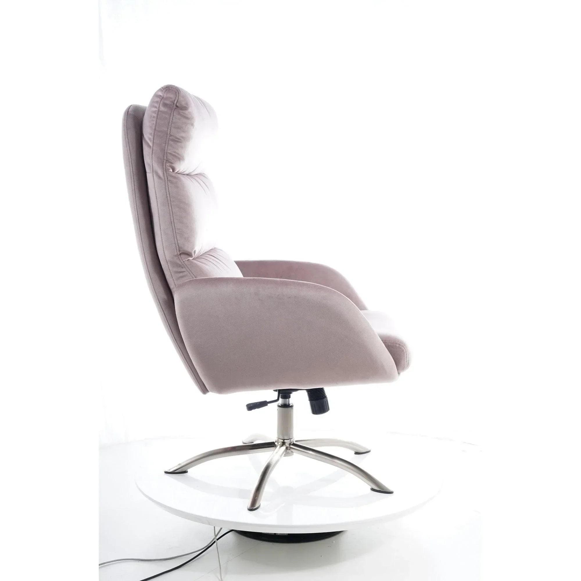 Fotoliu recliner DETROIT OCN-39756, roz antic/crom