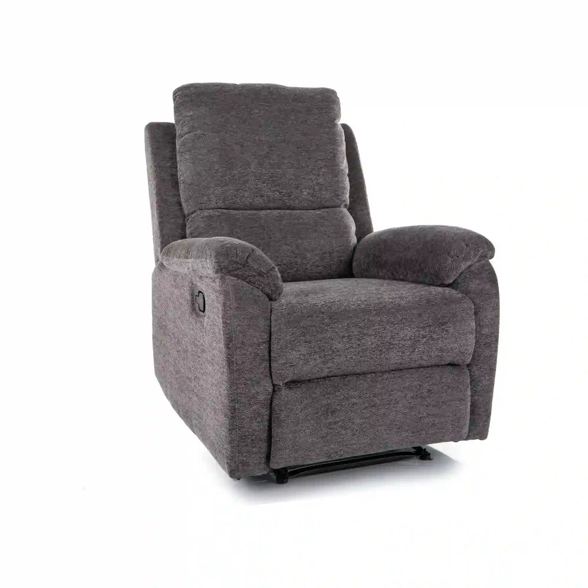 Fotoliu recliner DETROIT OCN-39766, gri inchis/negru