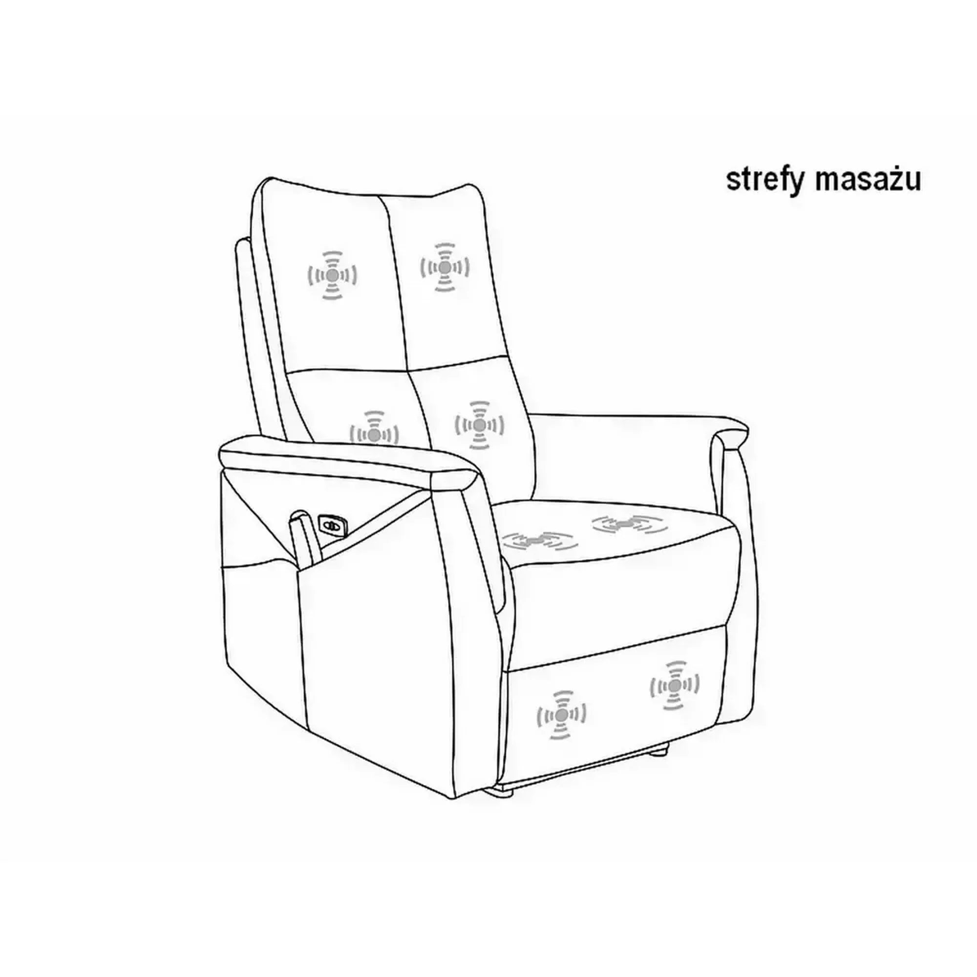 Fotoliu recliner DETROIT OCN-39871, gri inchis