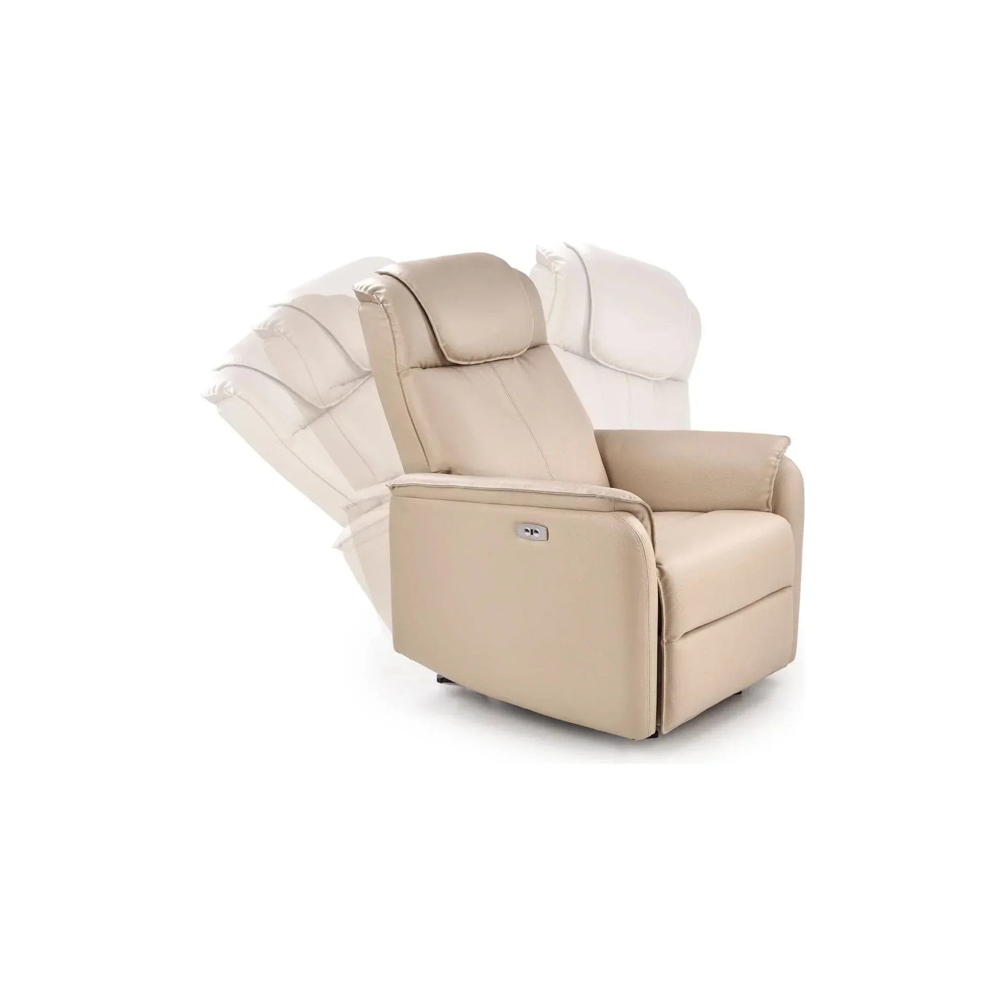 Fotoliu reglabil HOUSTON OCN-37799, crem/negru