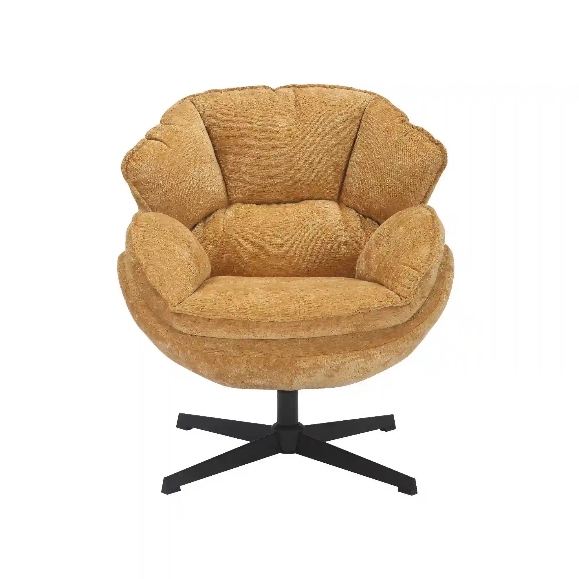 Fotoliu rotativ DETROIT OCN-39644, galben/negru