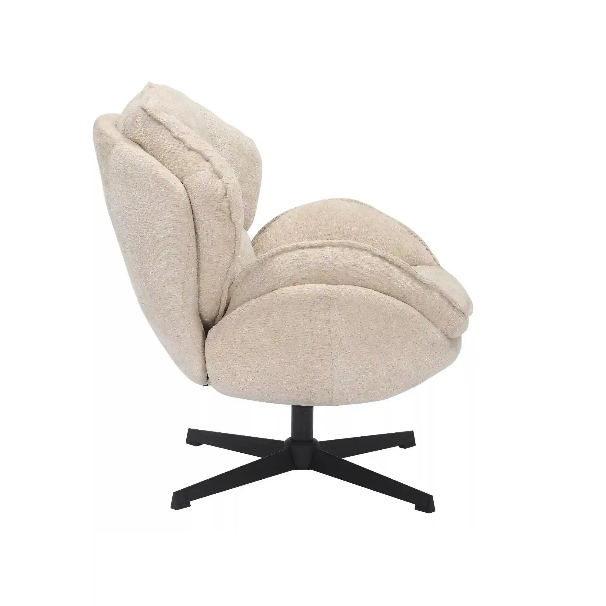 Fotoliu rotativ DETROIT OCN-39645, bej/negru