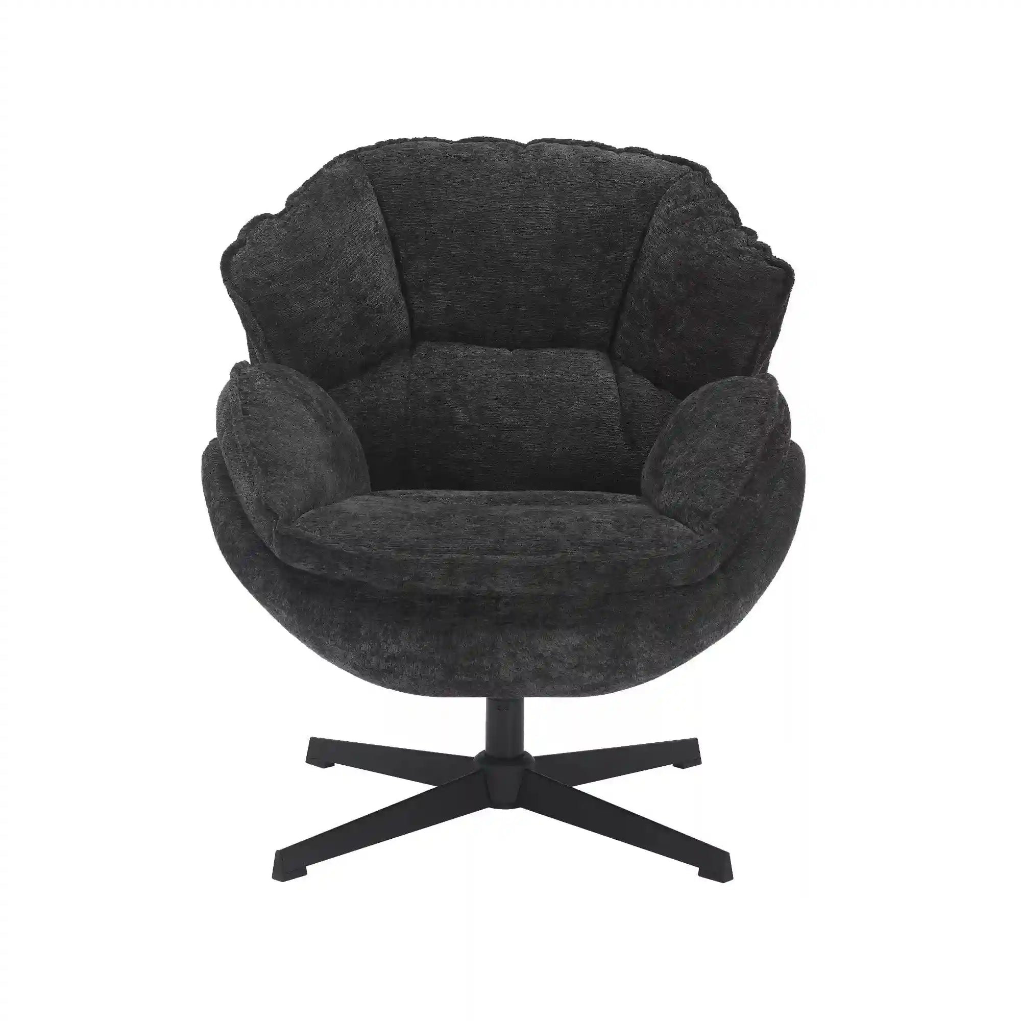 Fotoliu rotativ DETROIT OCN-39646, negru