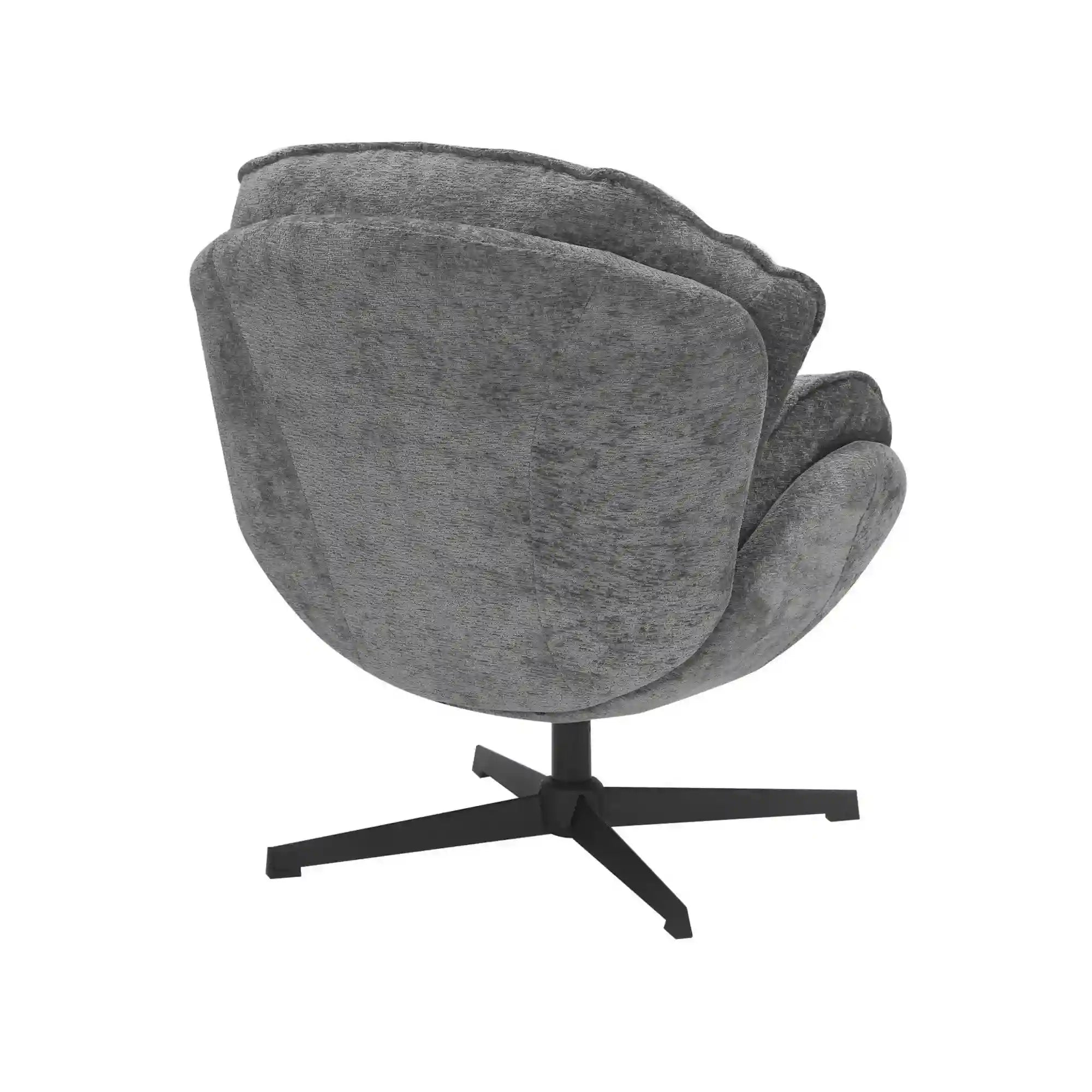 Fotoliu rotativ DETROIT OCN-39647, gri/negru