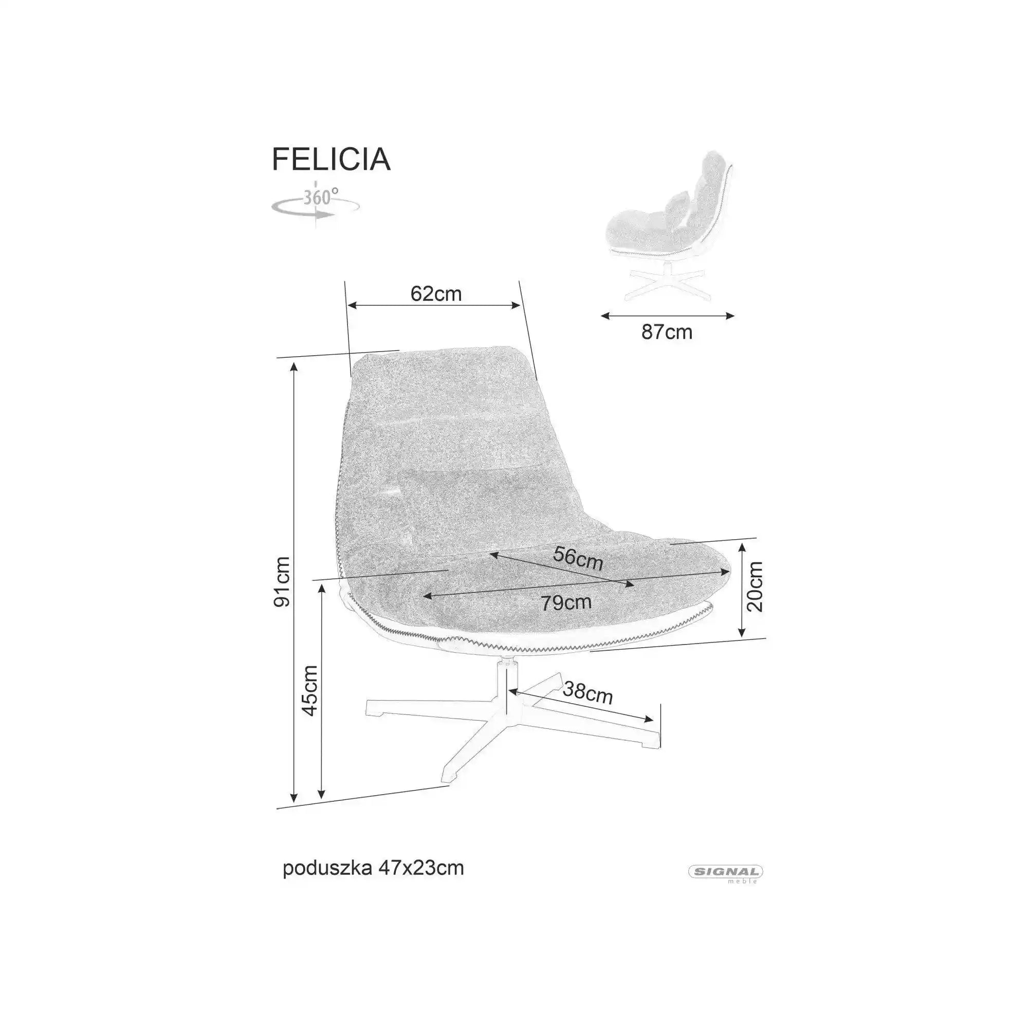 Fotoliu rotativ DETROIT OCN-39650, gri inchis